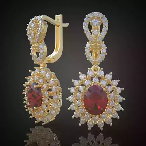 Earring 3D model 3D printable model 0082-10