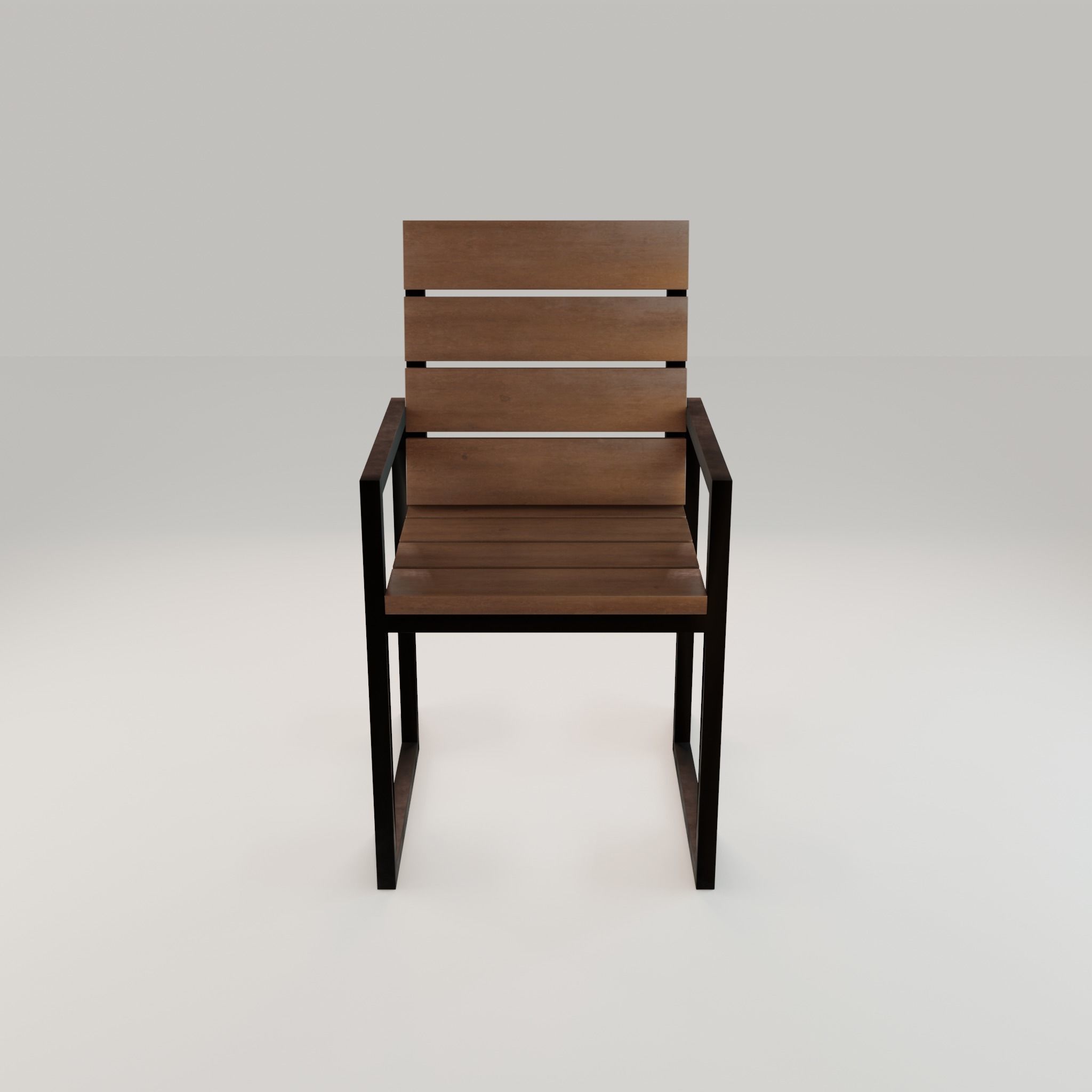 Chair loft modern wooden  id3 Low-poly 3D model_42