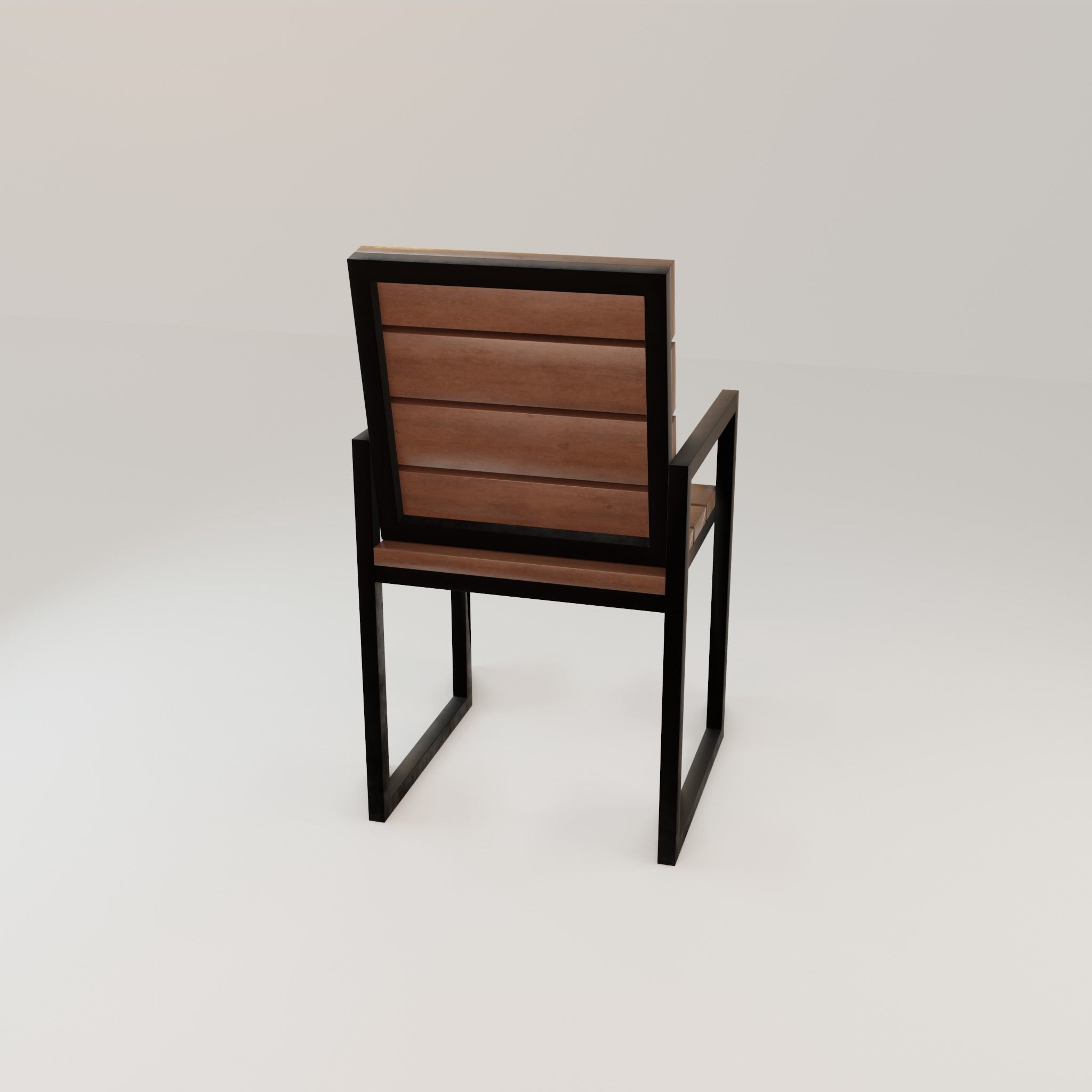 Chair loft modern wooden  id3 Low-poly 3D model_24