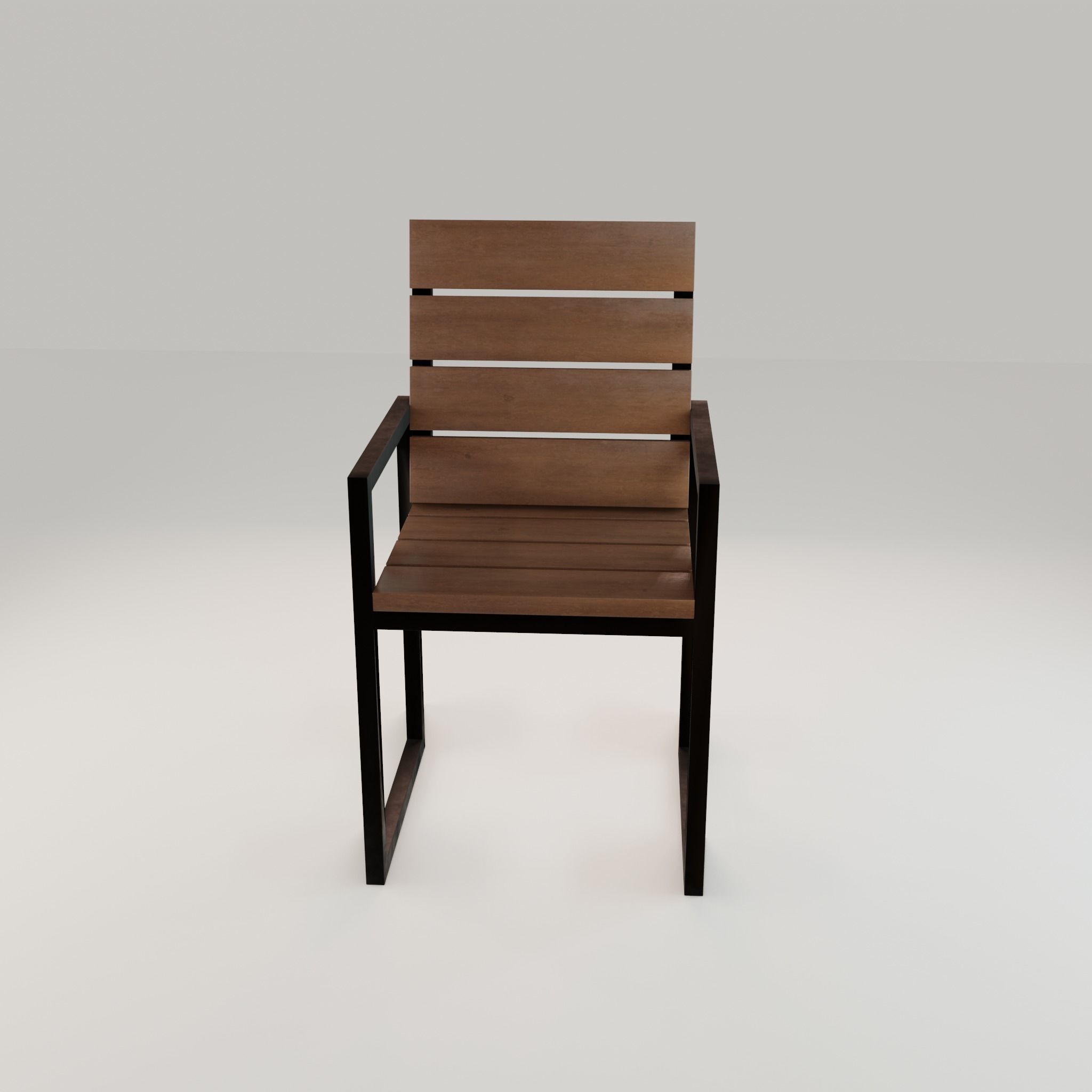 Chair loft modern wooden  id3 Low-poly 3D model_40