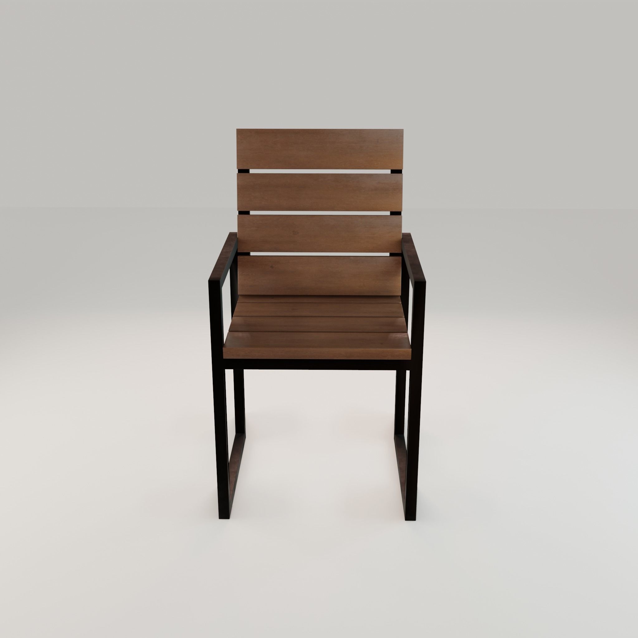 Chair loft modern wooden  id3 Low-poly 3D model_41