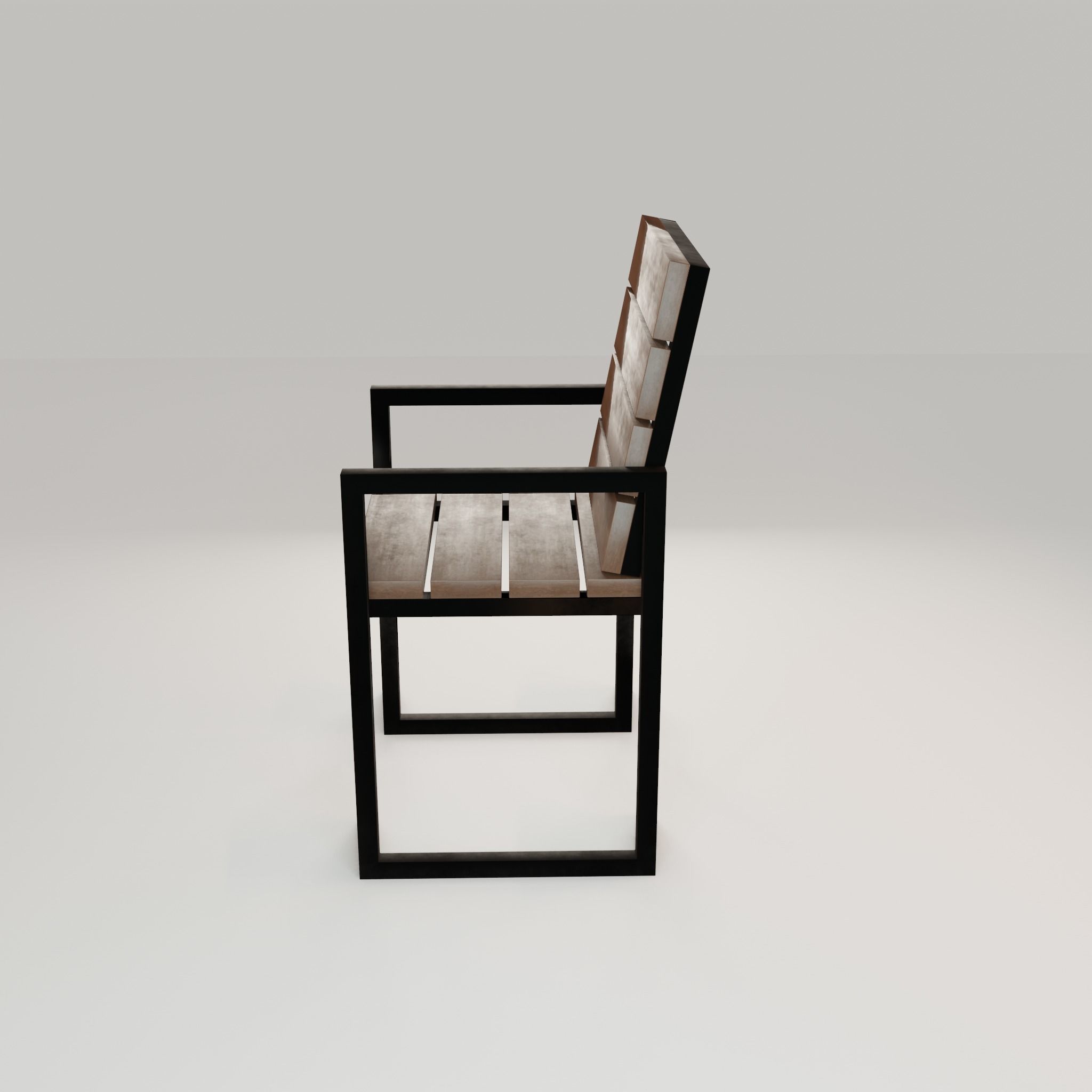 Chair loft modern wooden  id3 Low-poly 3D model_31