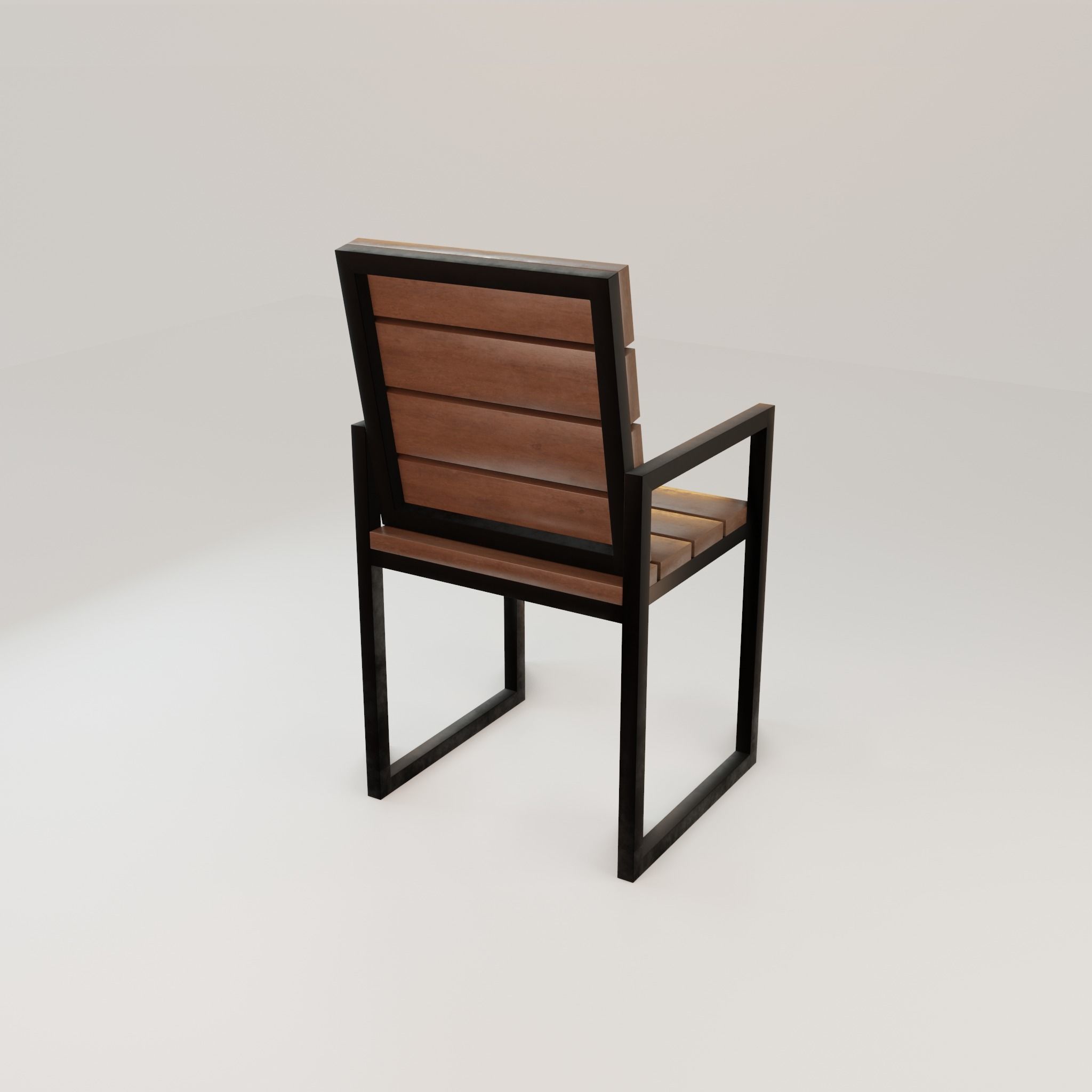 Chair loft modern wooden  id3 Low-poly 3D model_23