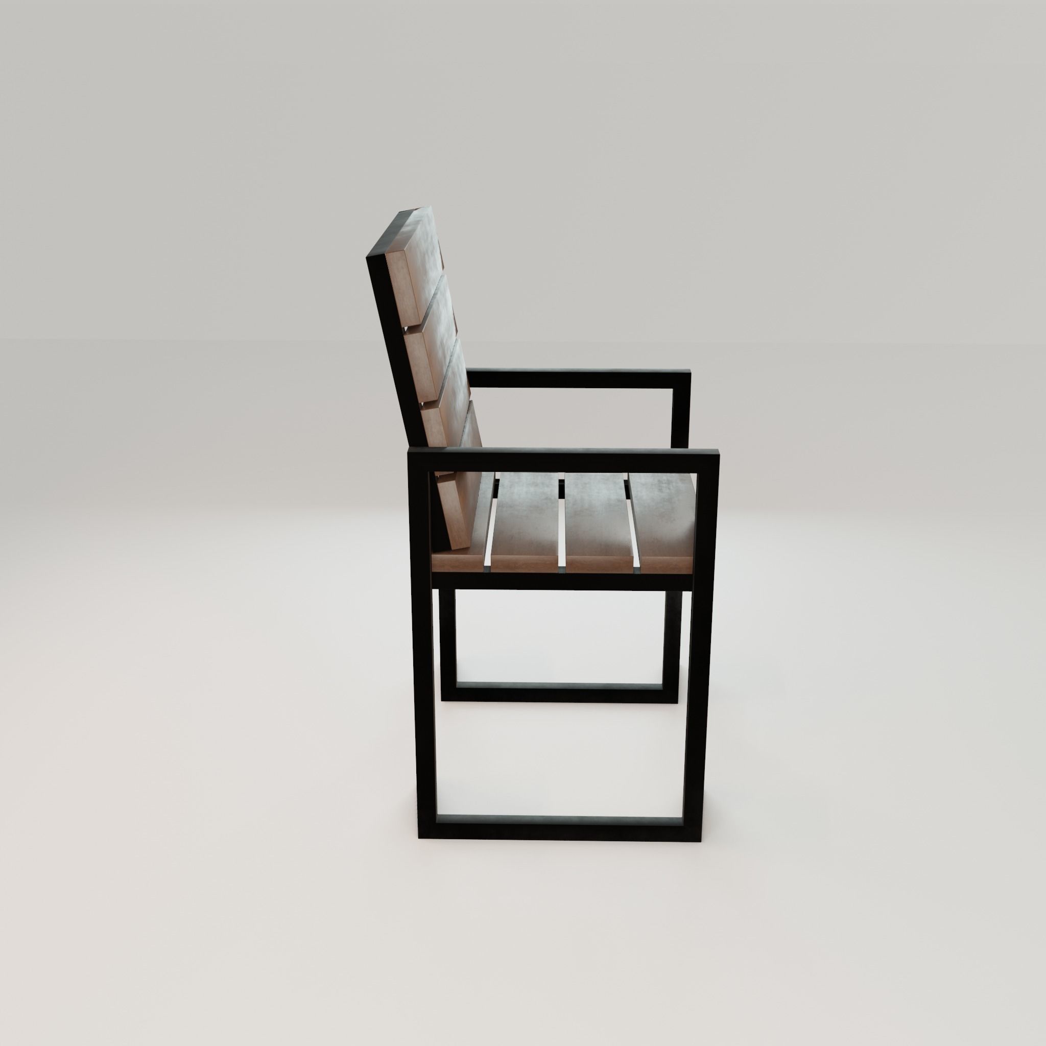 Chair loft modern wooden  id3 Low-poly 3D model_19