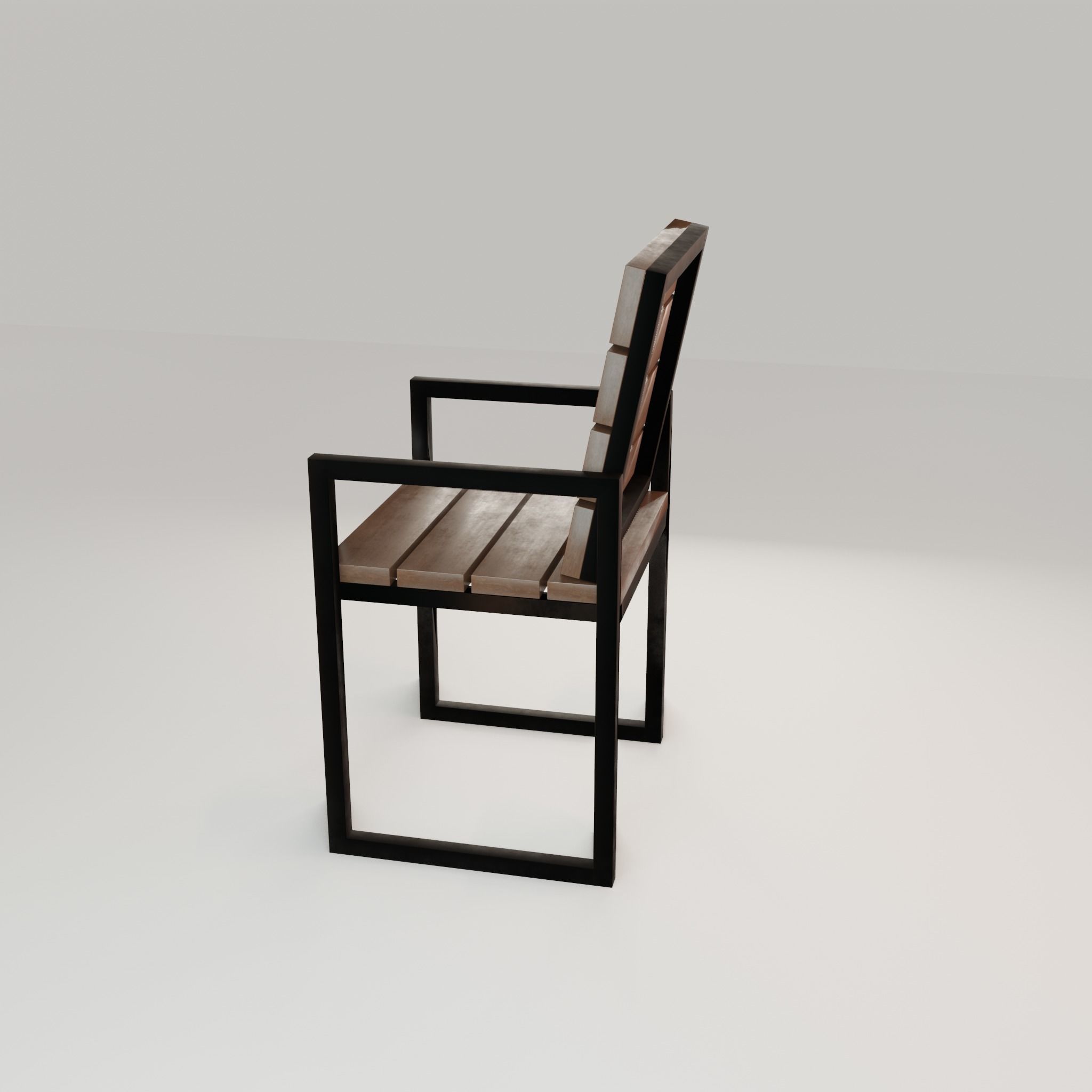 Chair loft modern wooden  id3 Low-poly 3D model_30