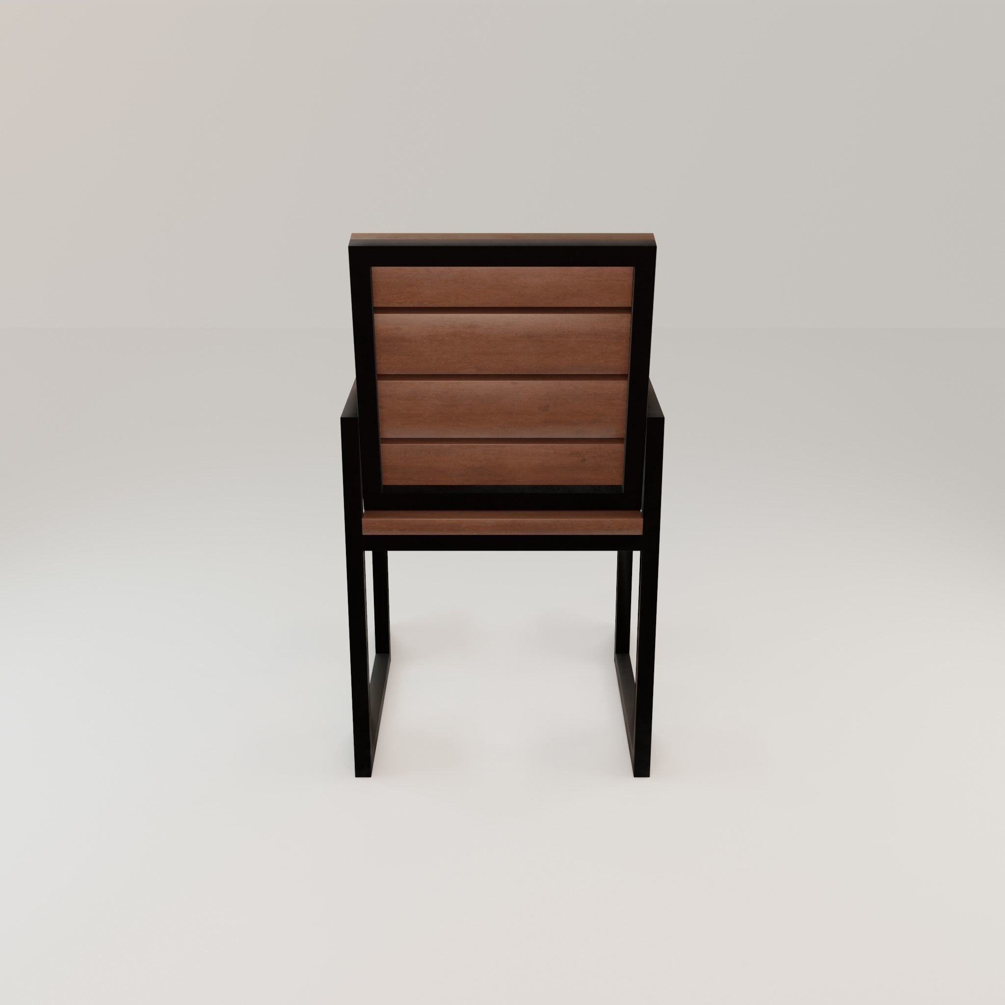 Chair loft modern wooden  id3 Low-poly 3D model_25