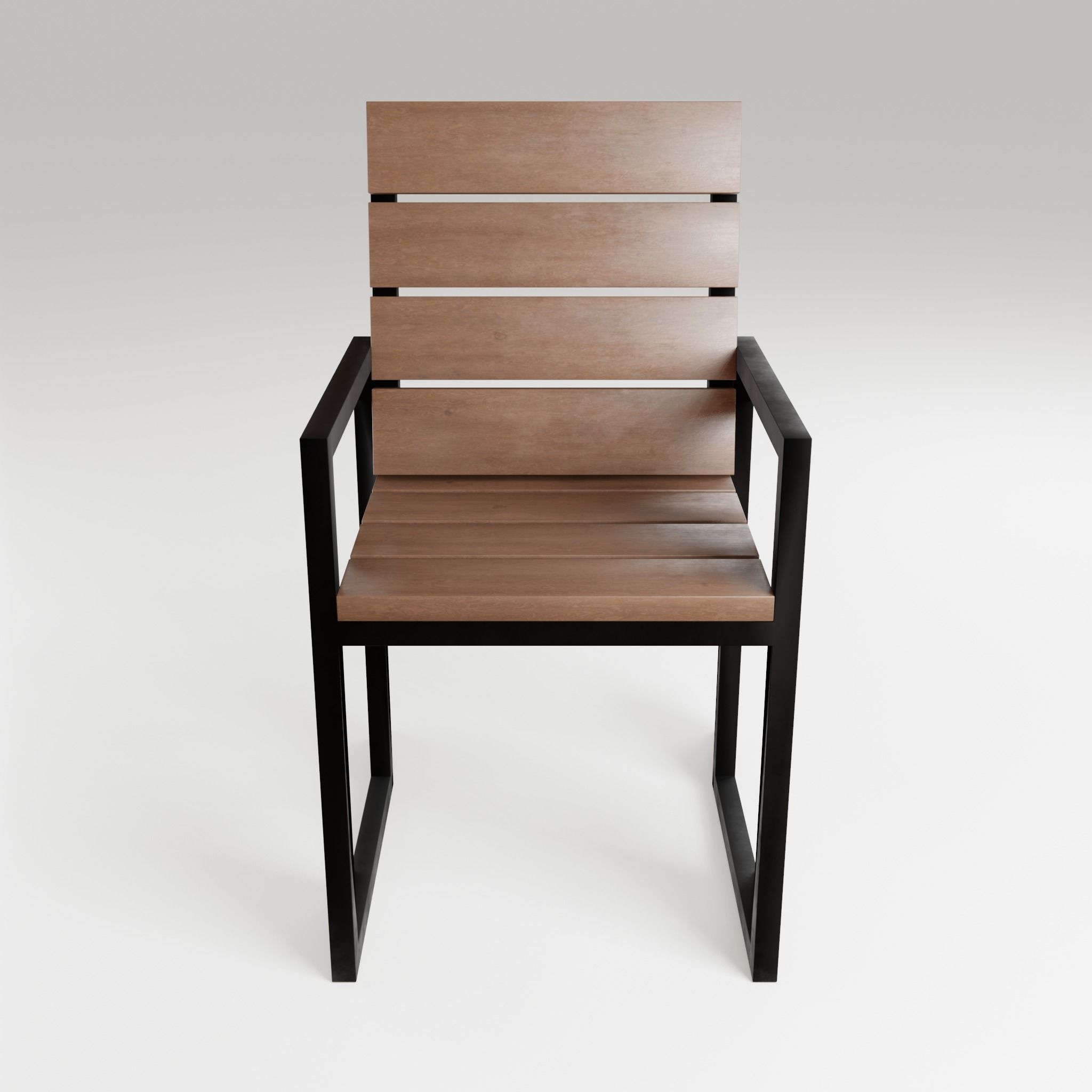 Chair loft modern wooden  id3 Low-poly 3D model_6