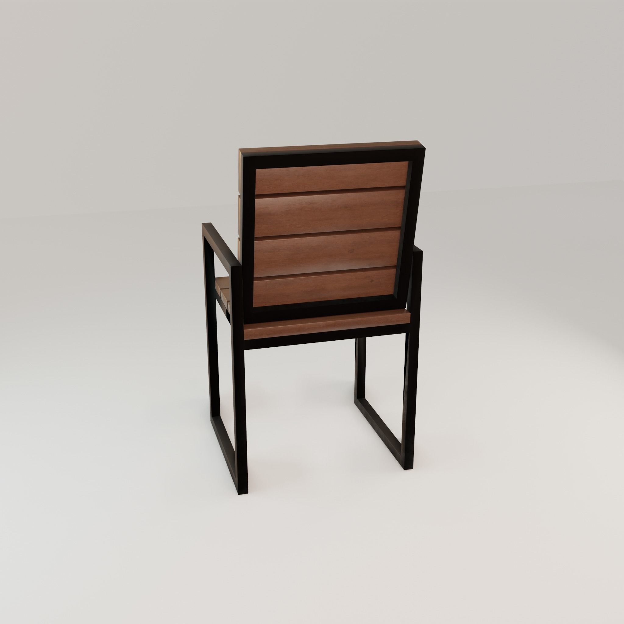 Chair loft modern wooden  id3 Low-poly 3D model_26