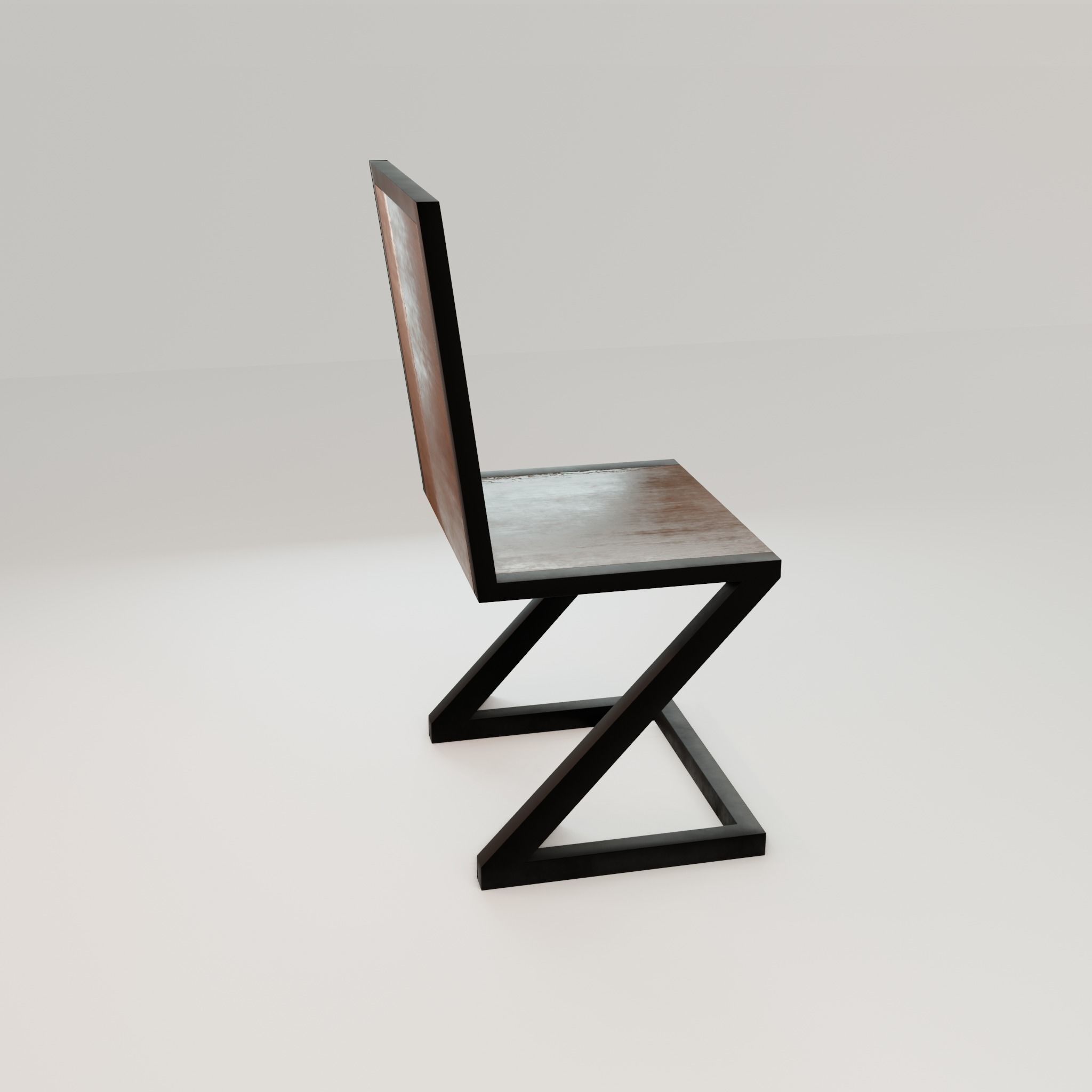 Chair loft modern wooden  id1 Low-poly 3D model_20