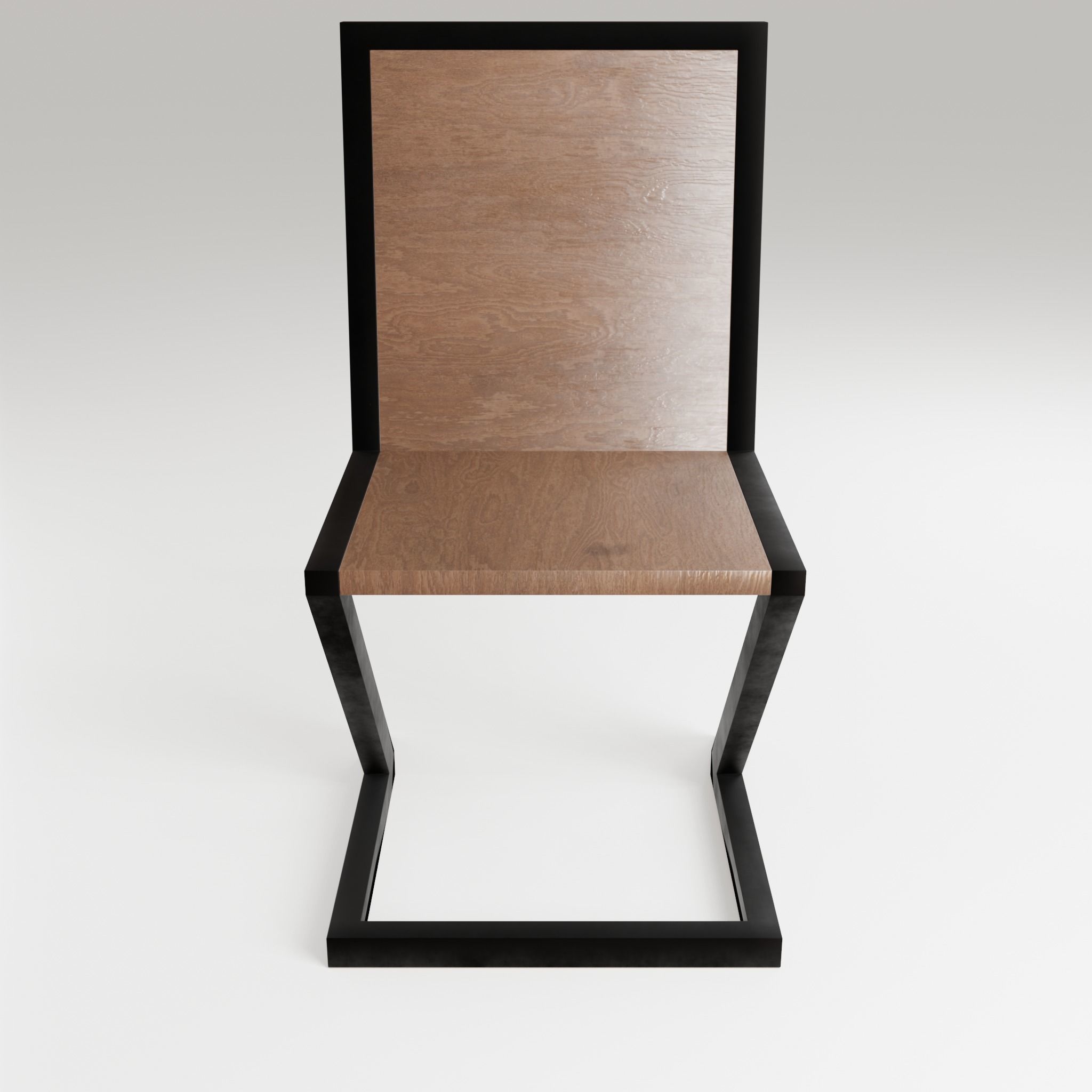 Chair loft modern wooden  id1 Low-poly 3D model_6