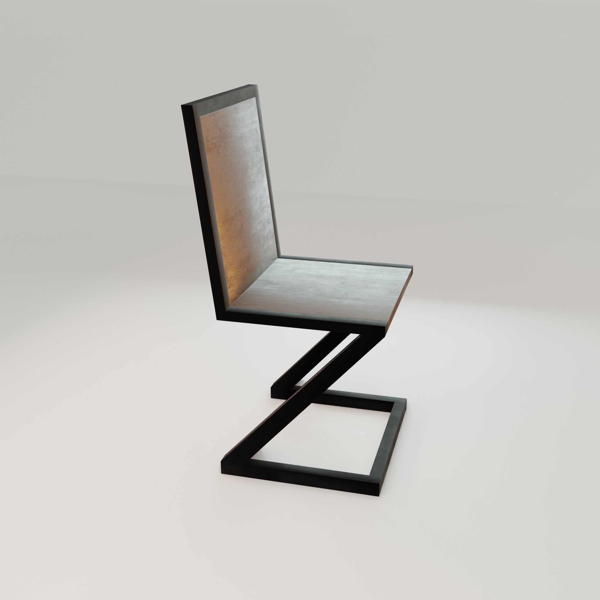 Chair loft modern wooden  id1 Low-poly 3D model_18