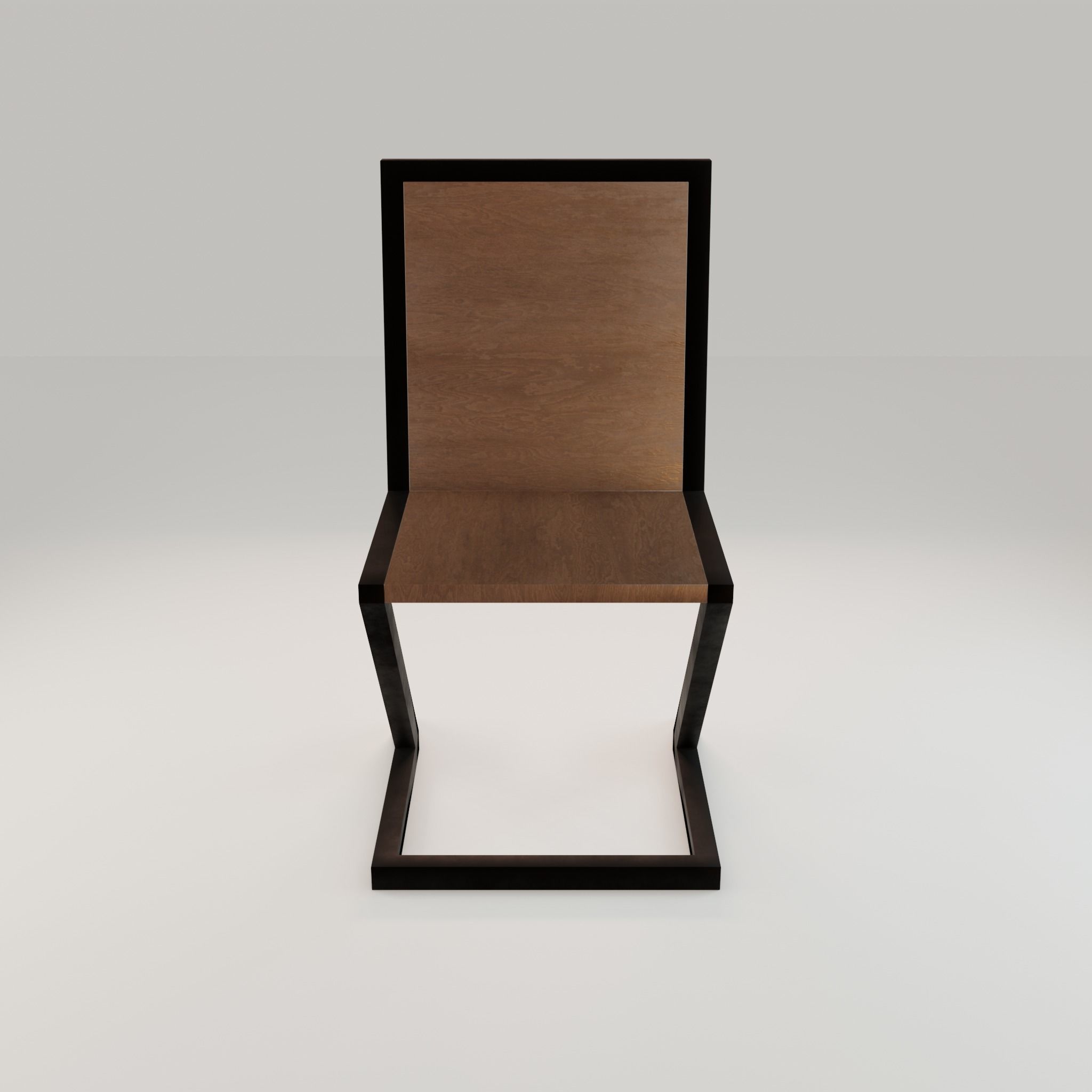 Chair loft modern wooden  id1 Low-poly 3D model_42