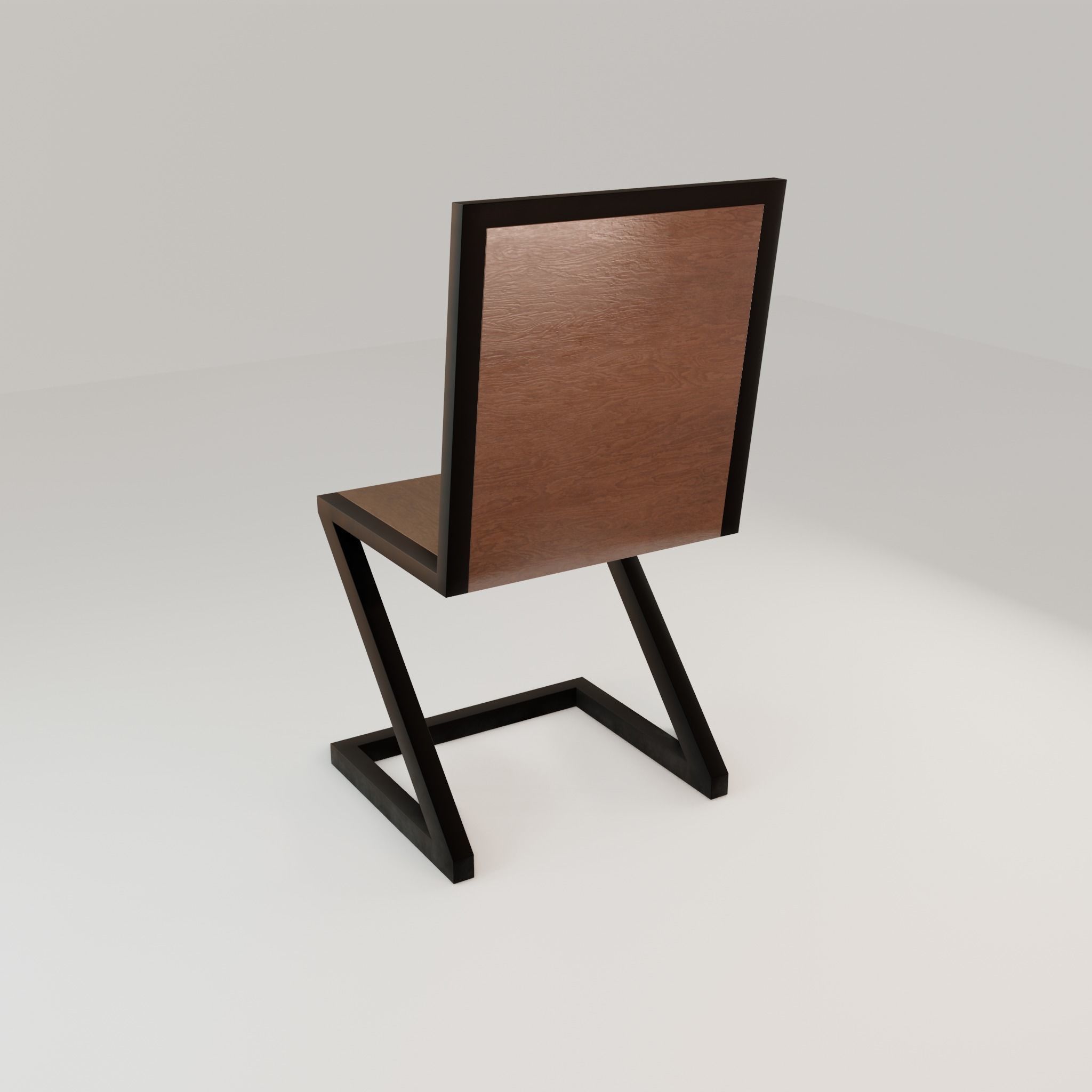 Chair loft modern wooden  id1 Low-poly 3D model_27