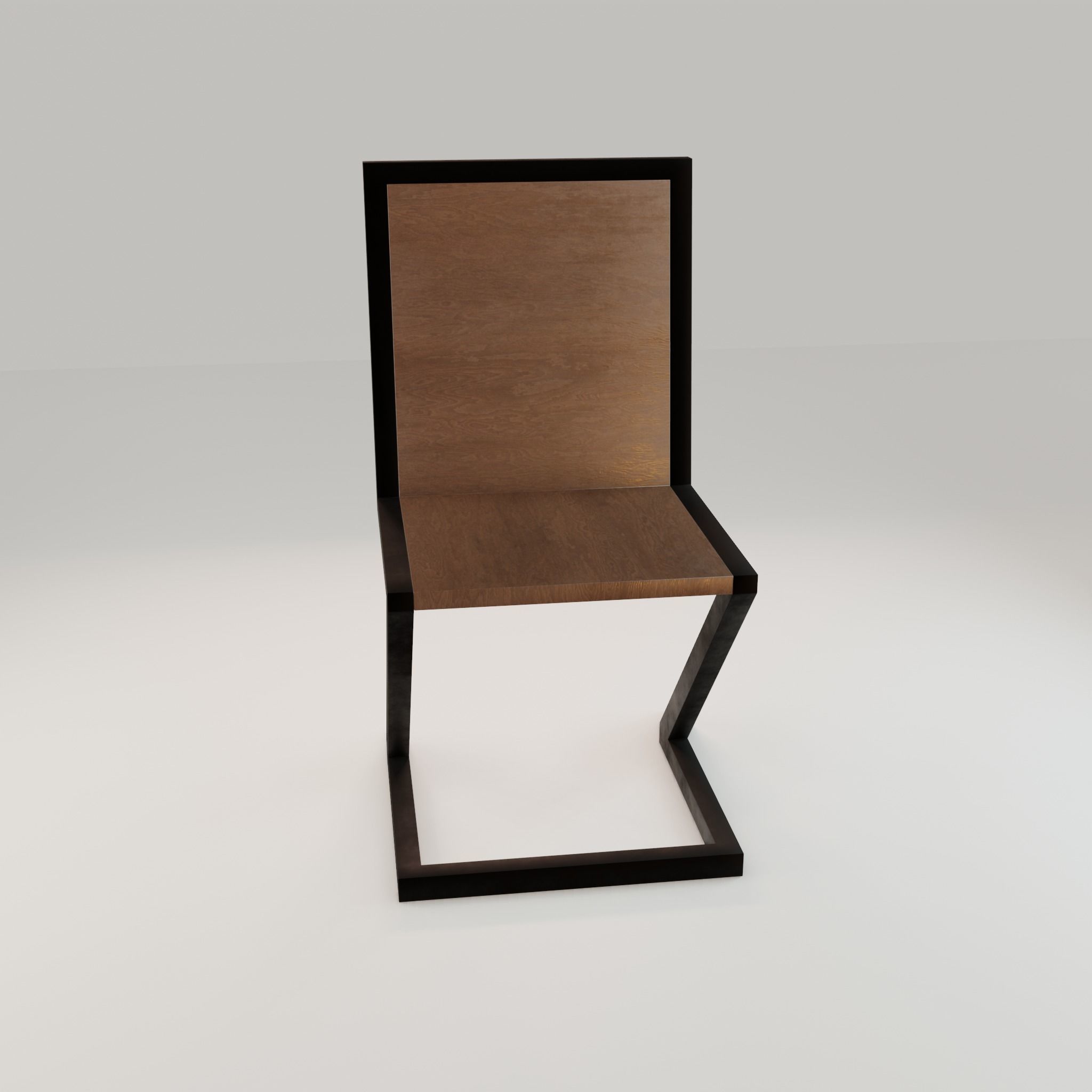 Chair loft modern wooden  id1 Low-poly 3D model_11