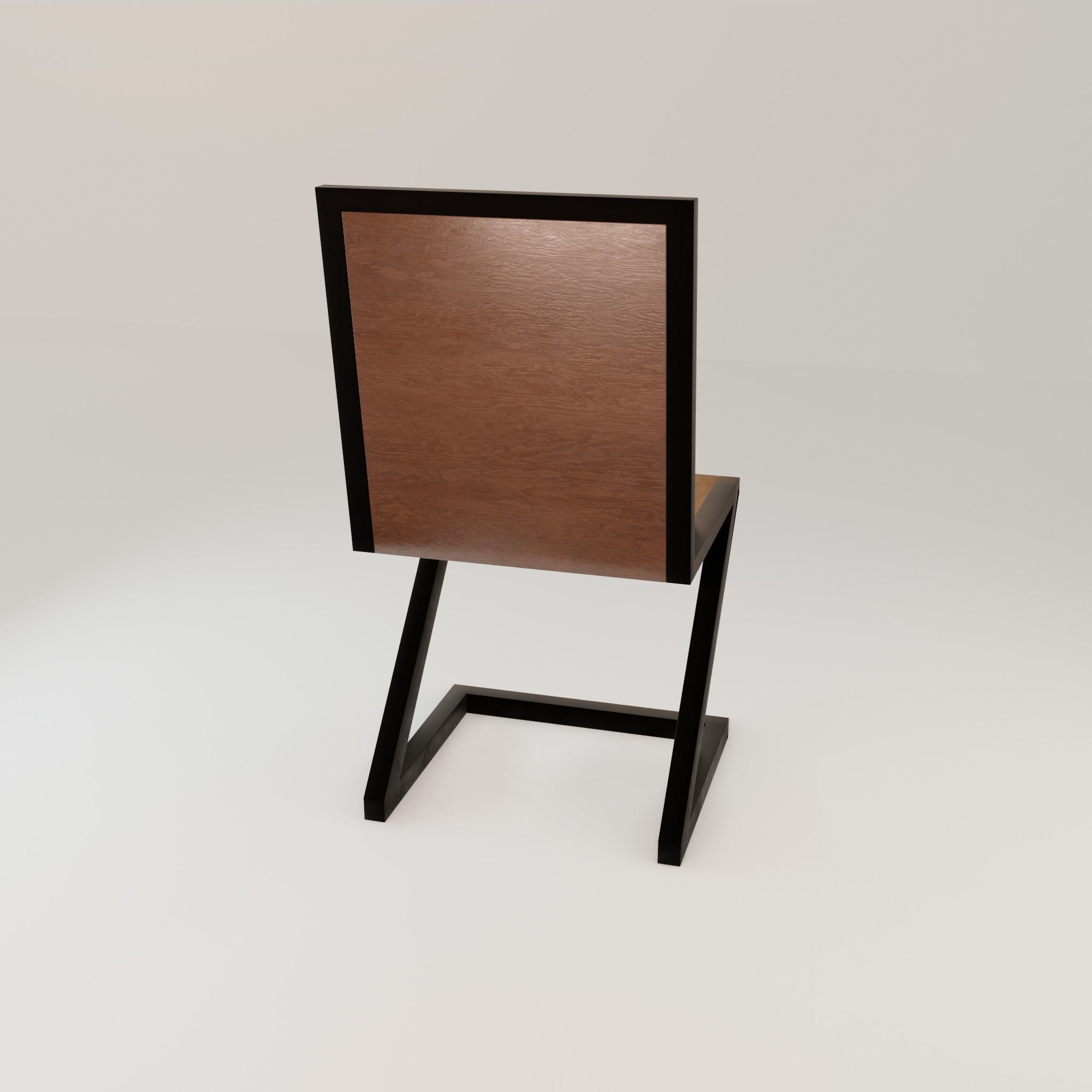 Chair loft modern wooden  id1 Low-poly 3D model_24