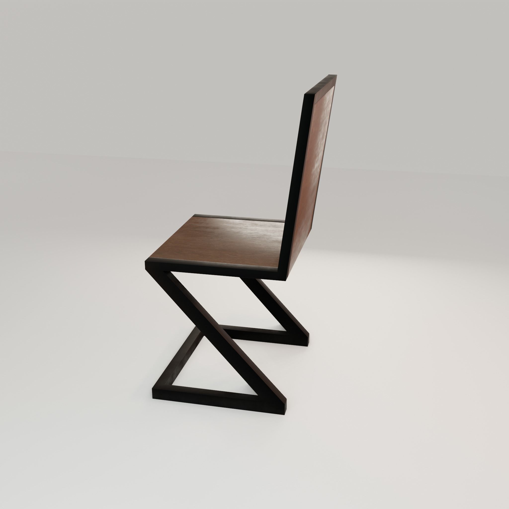 Chair loft modern wooden  id1 Low-poly 3D model_30