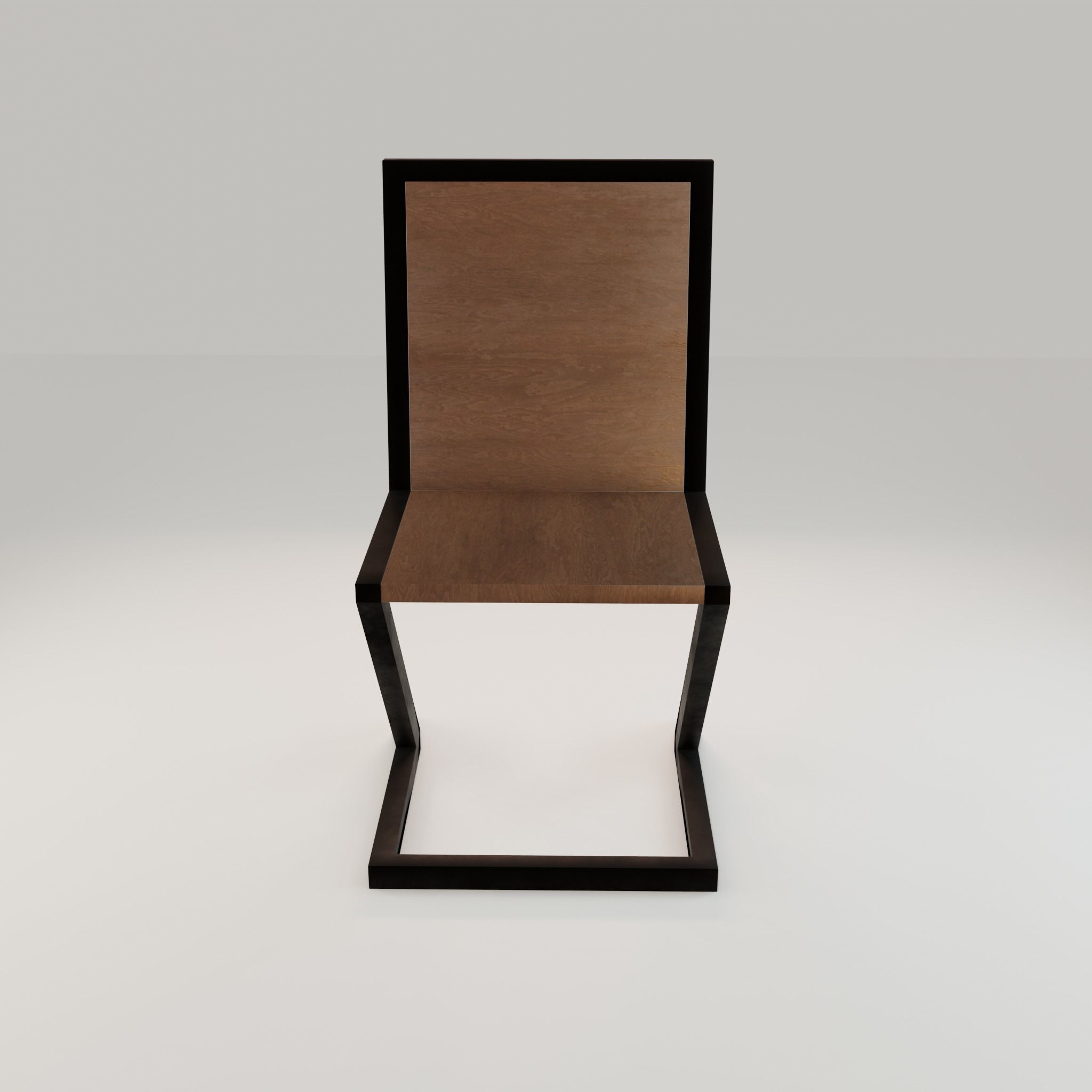 Chair loft modern wooden  id1 Low-poly 3D model_41