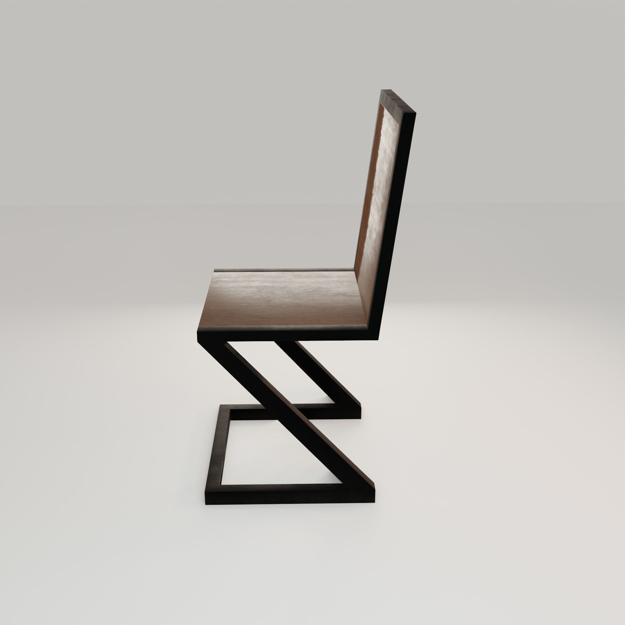Chair loft modern wooden  id1 Low-poly 3D model_31