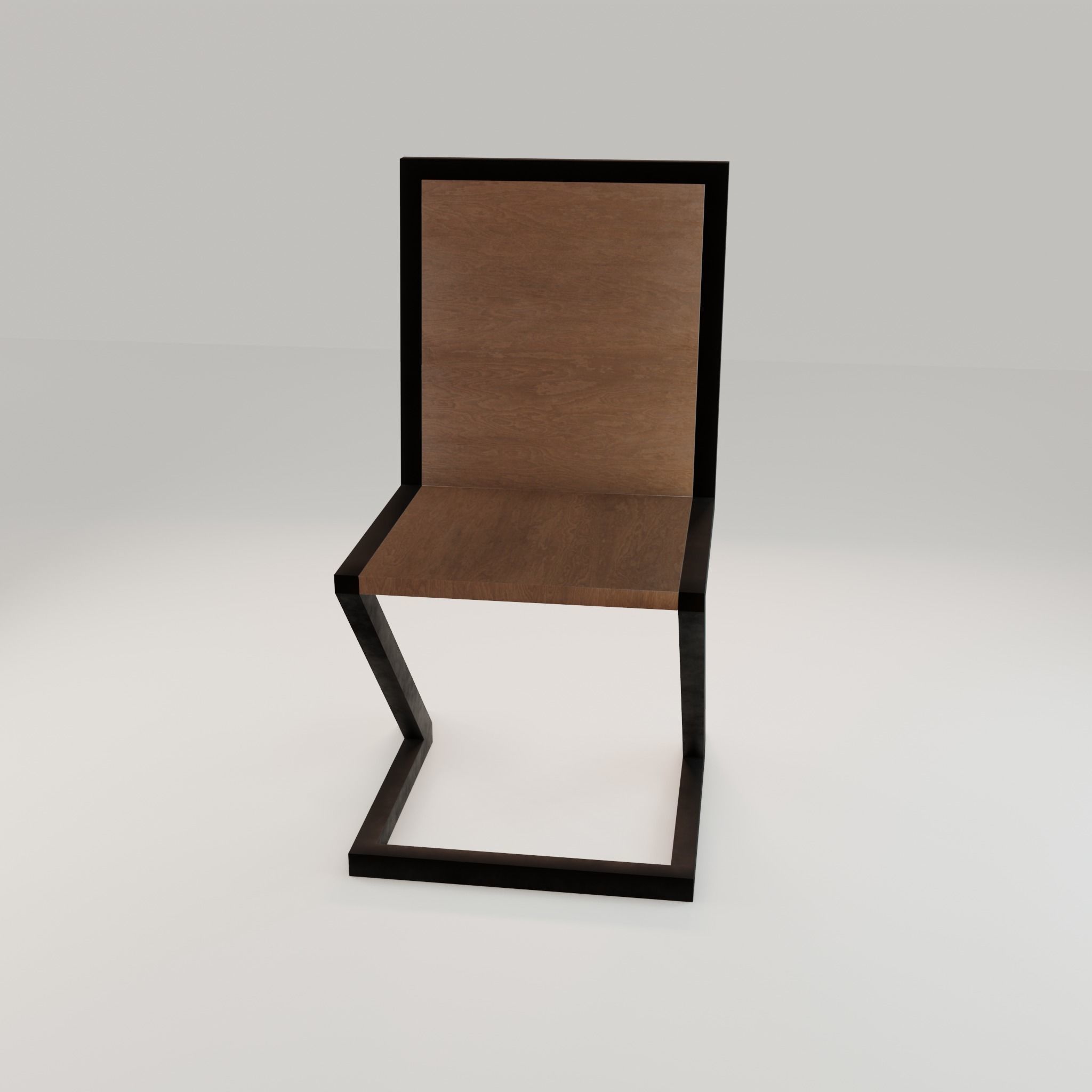 Chair loft modern wooden  id1 Low-poly 3D model_39