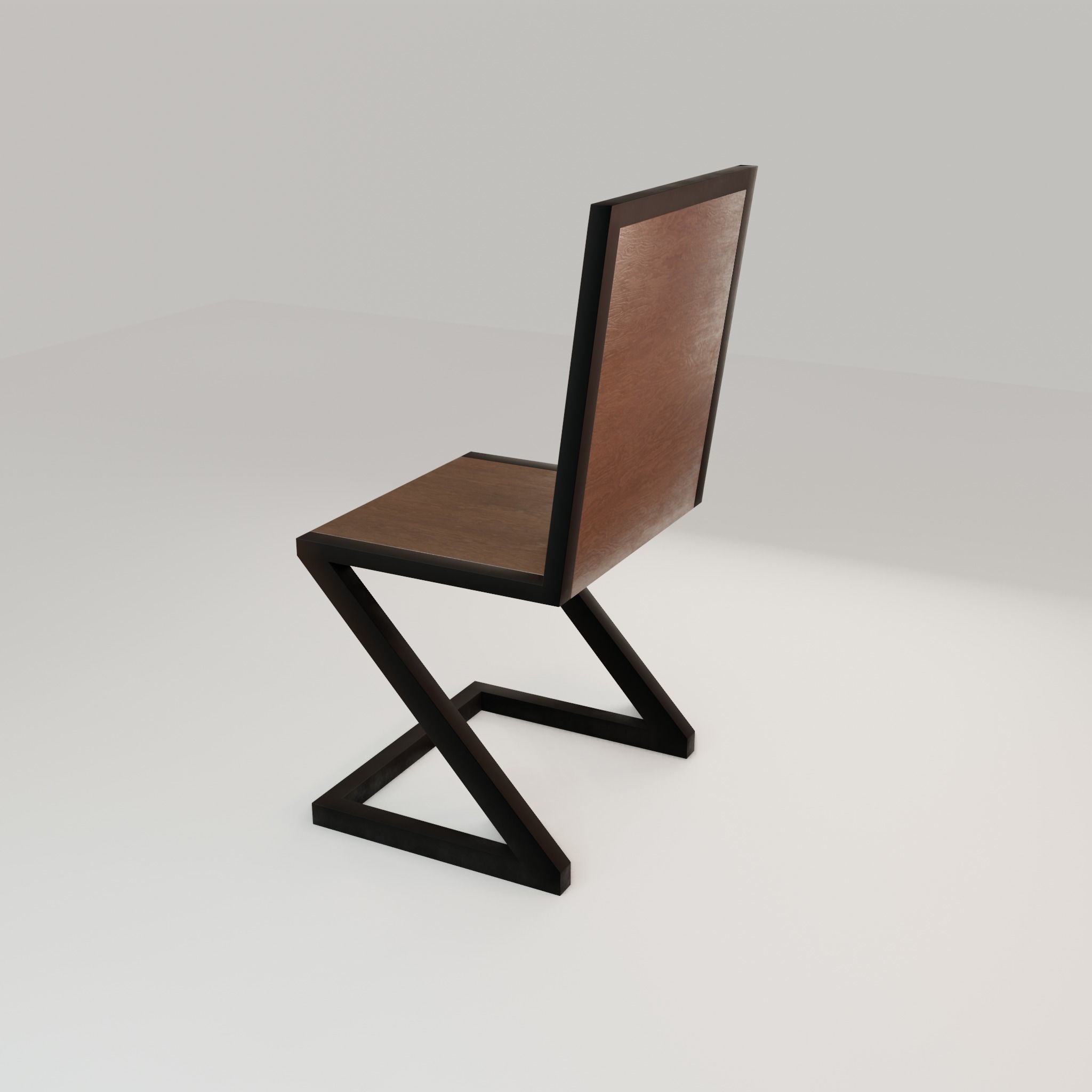 Chair loft modern wooden  id1 Low-poly 3D model_29