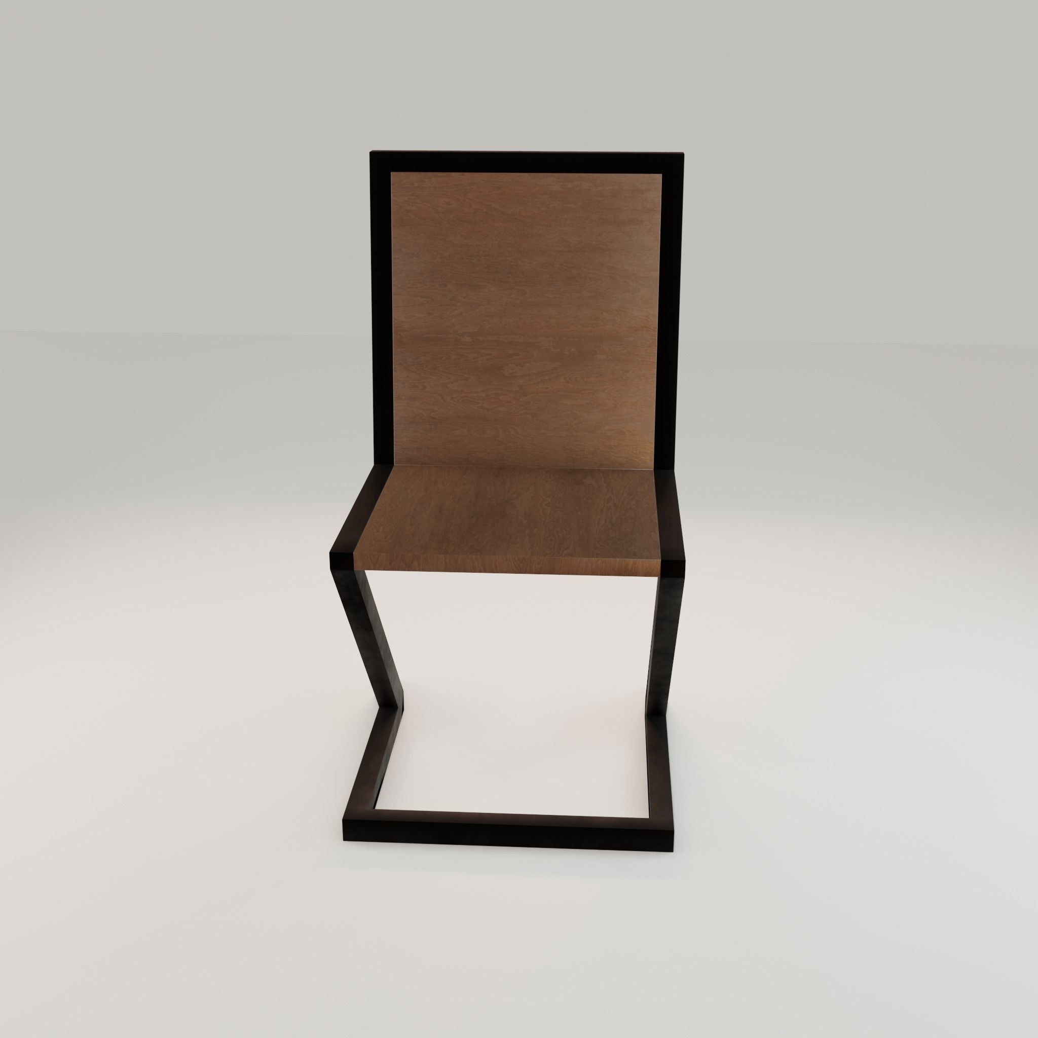 Chair loft modern wooden  id1 Low-poly 3D model_40