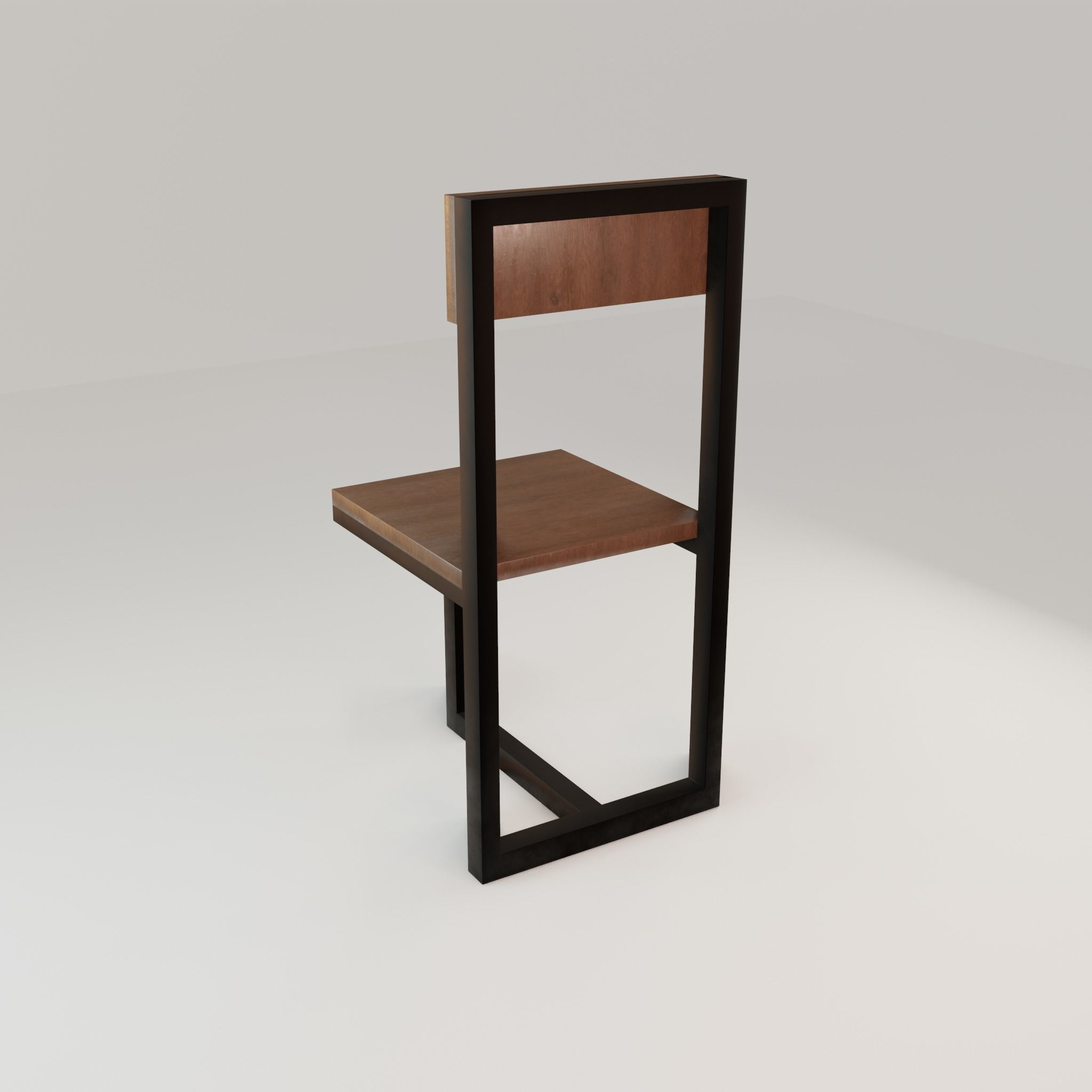 Chair loft modern wooden  id5 Low-poly 3D model_27