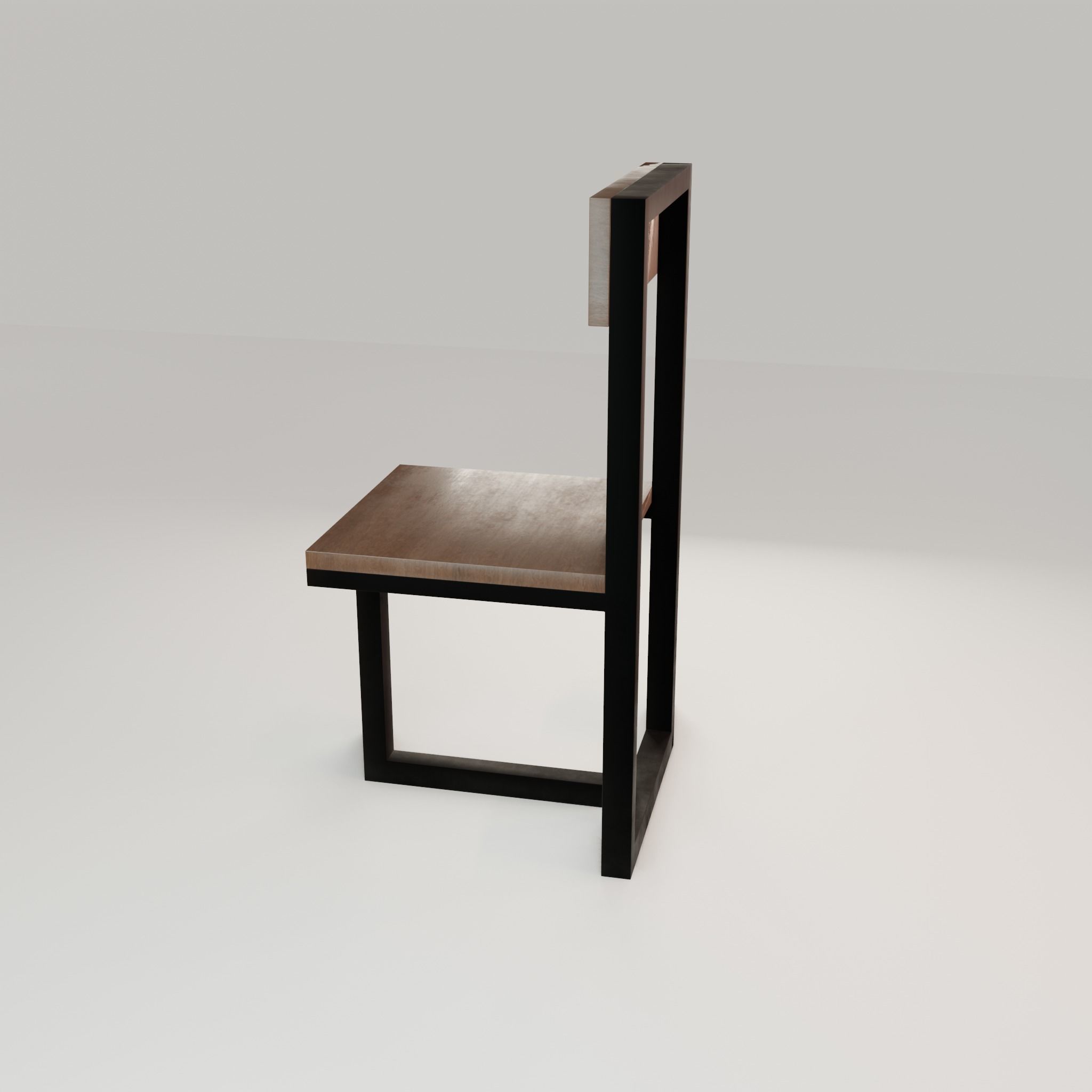 Chair loft modern wooden  id5 Low-poly 3D model_30