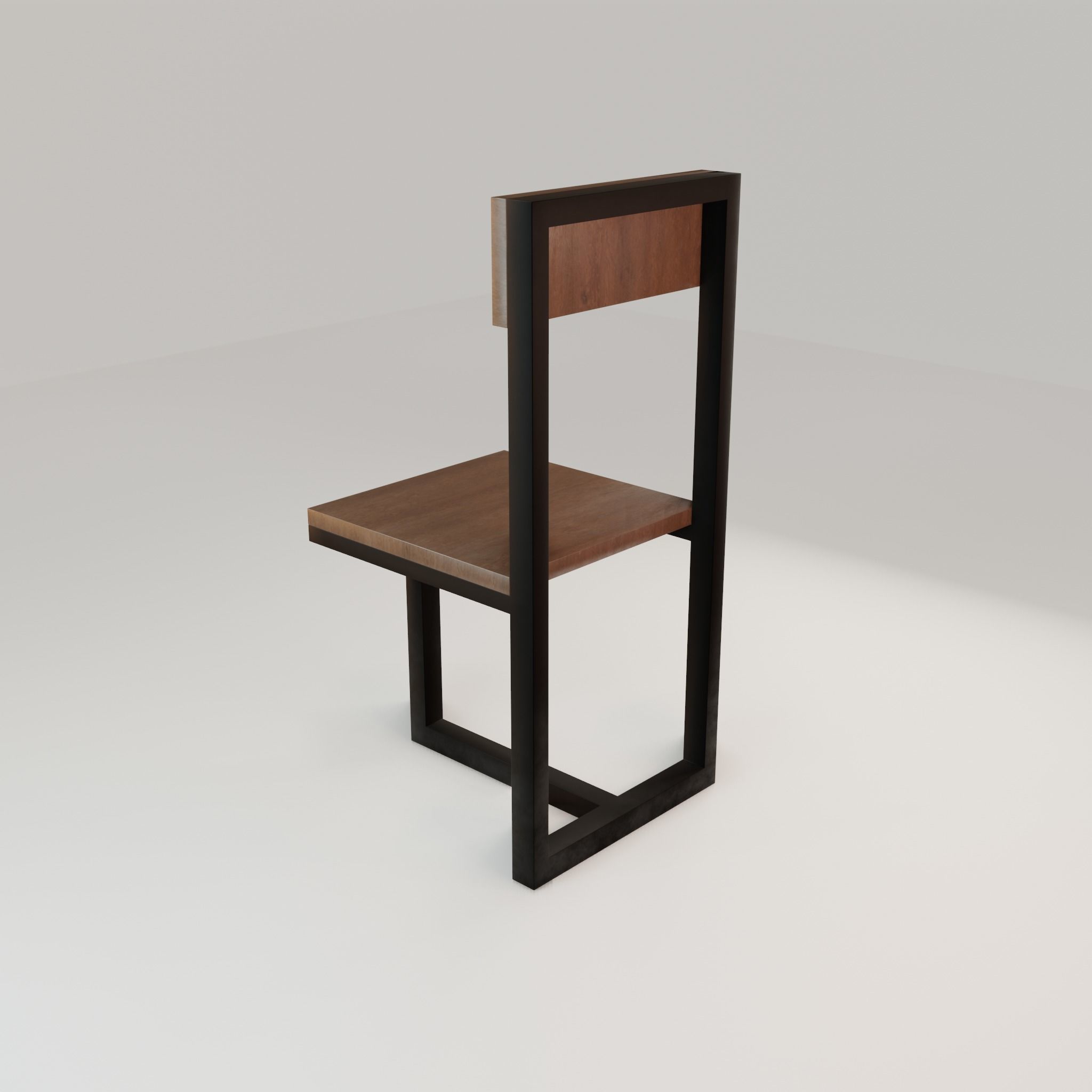 Chair loft modern wooden  id5 Low-poly 3D model_28