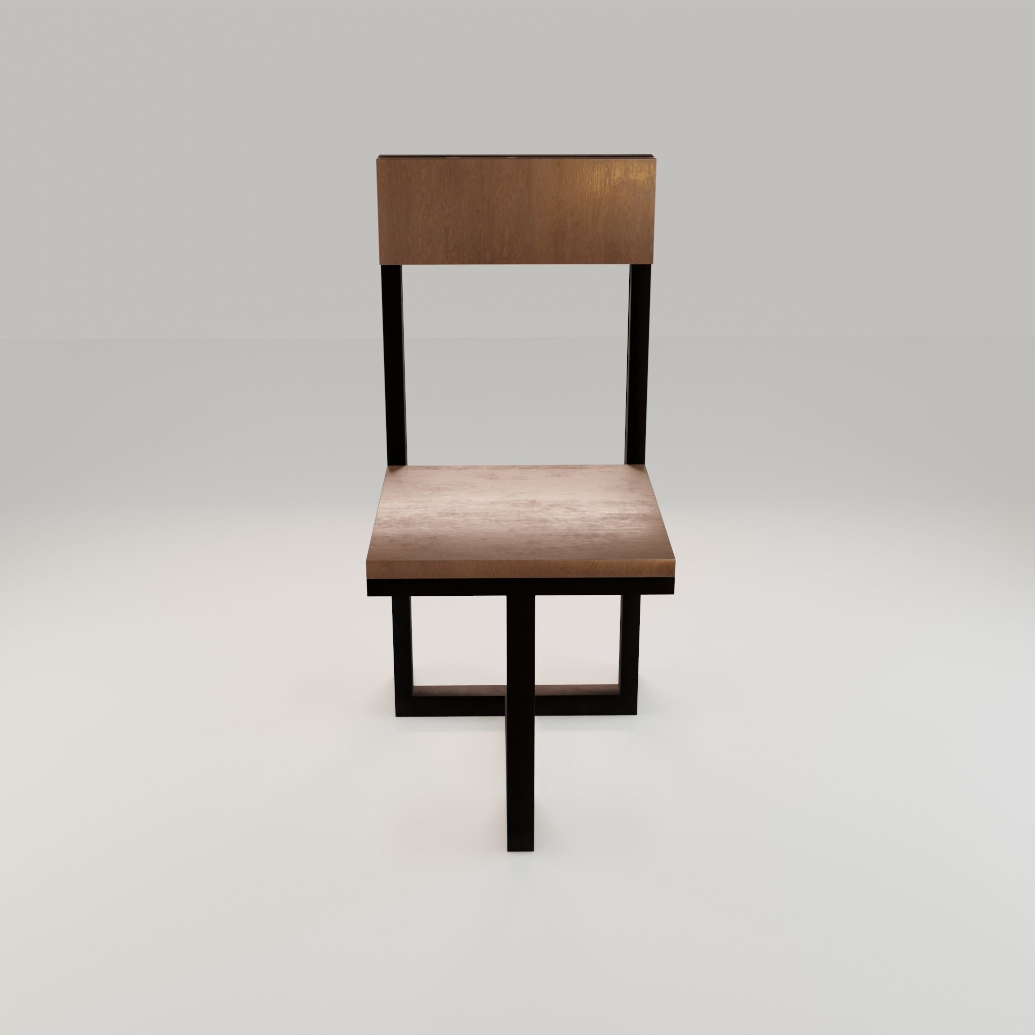 Chair loft modern wooden  id5 Low-poly 3D model_5