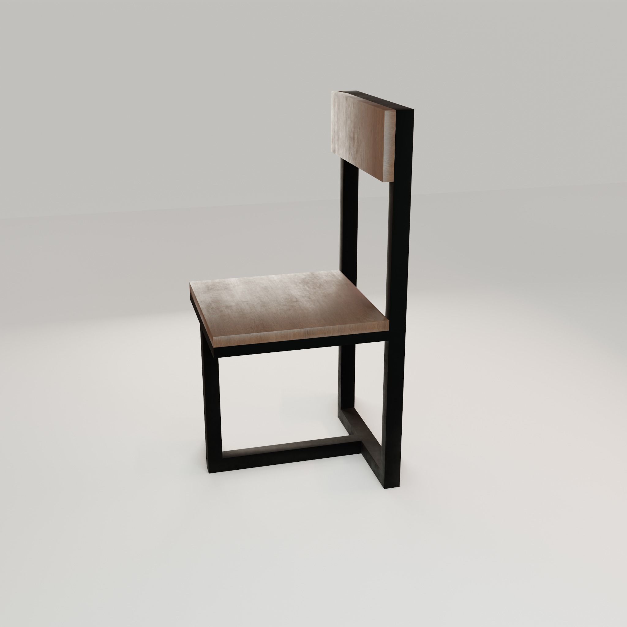 Chair loft modern wooden  id5 Low-poly 3D model_32
