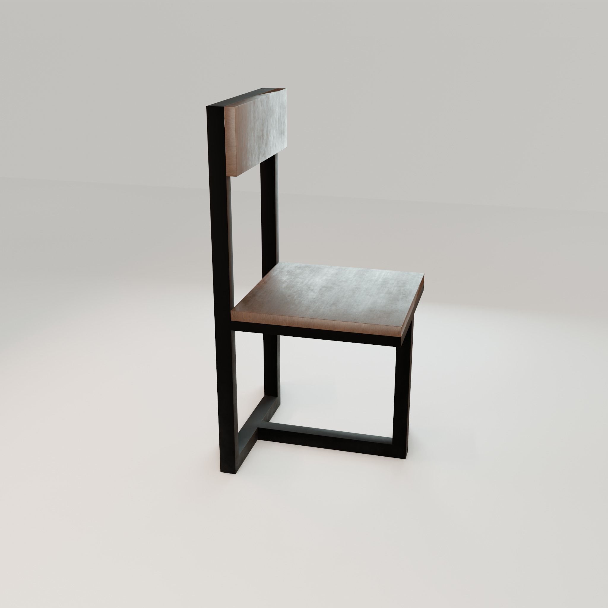 Chair loft modern wooden  id5 Low-poly 3D model_18