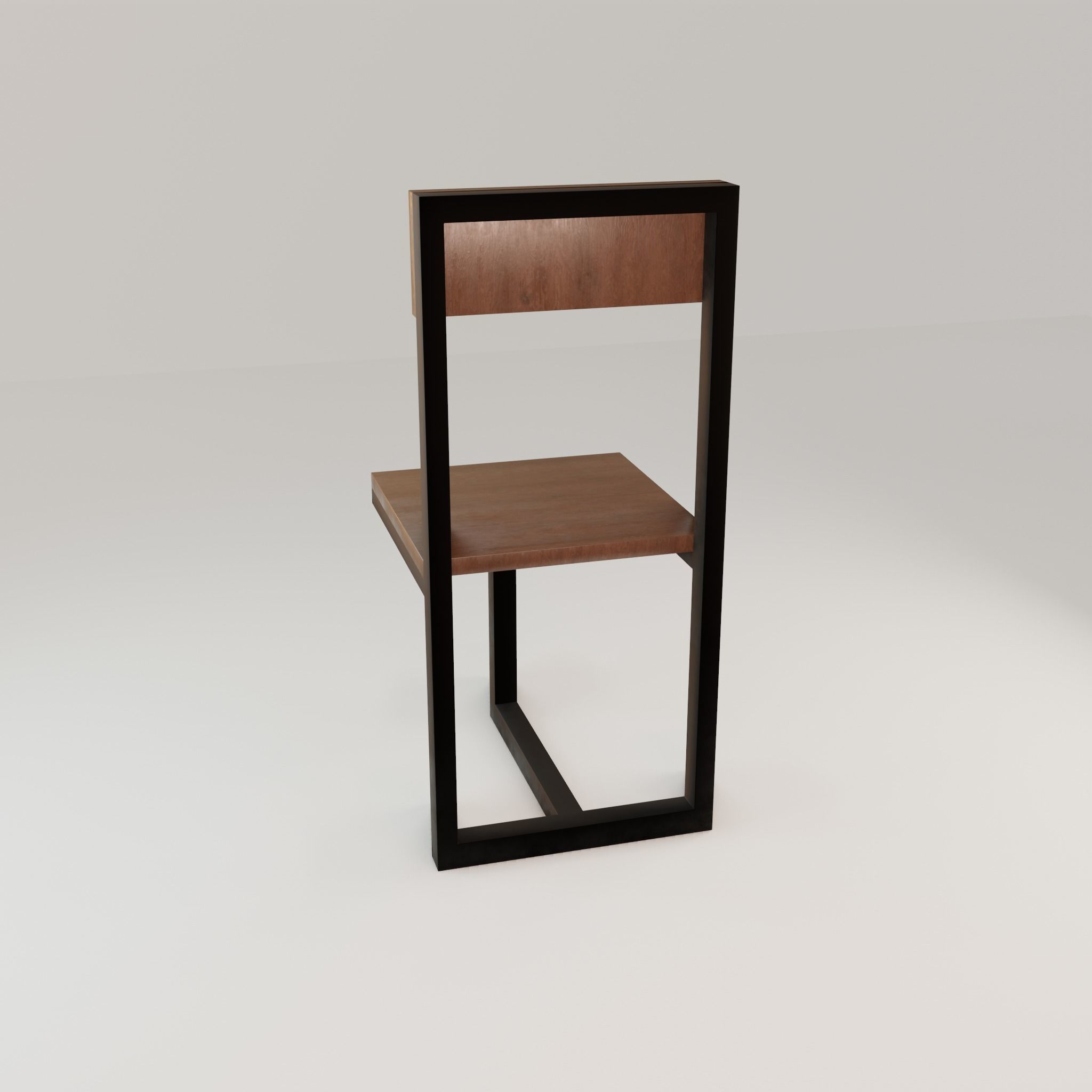 Chair loft modern wooden  id5 Low-poly 3D model_26