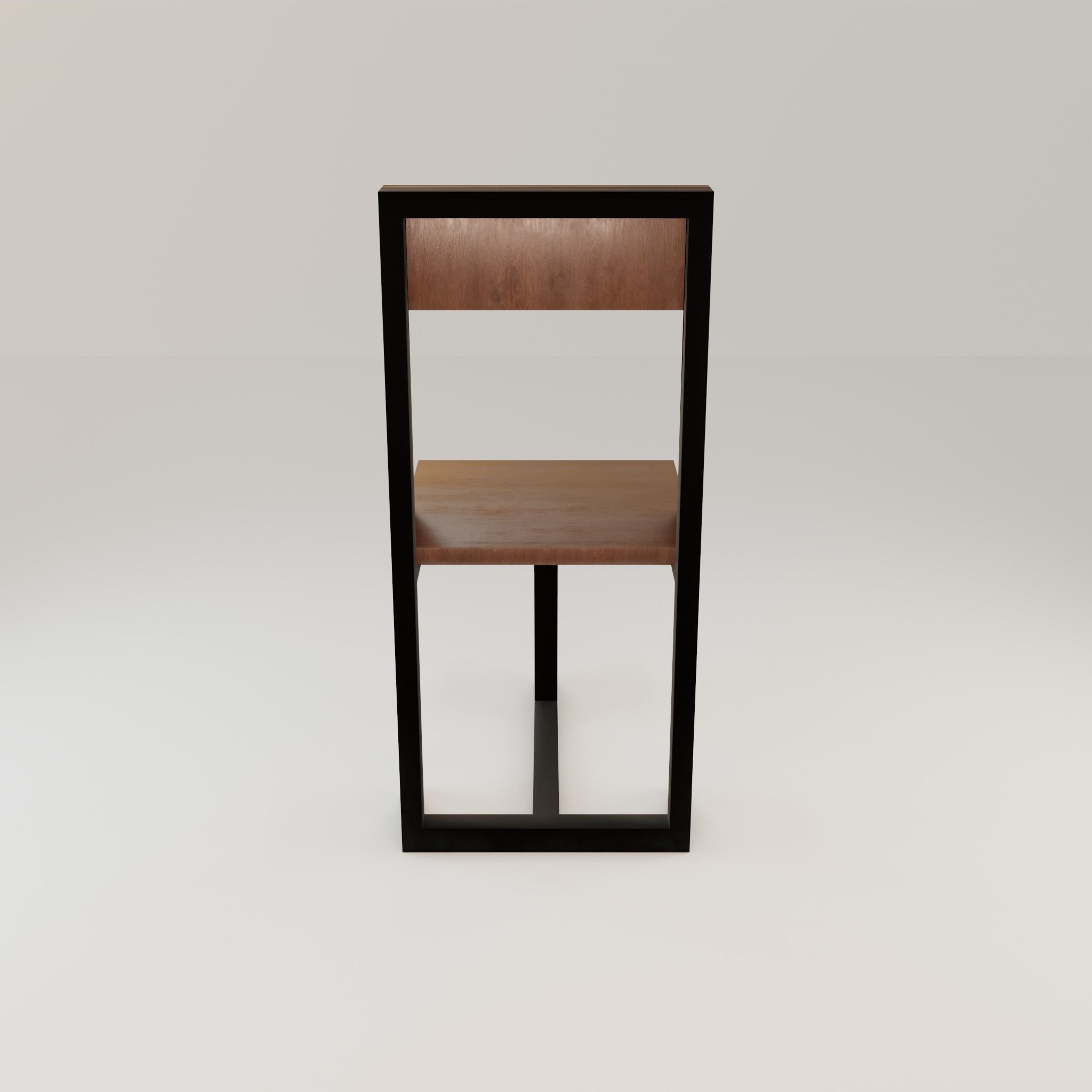Chair loft modern wooden  id5 Low-poly 3D model_25