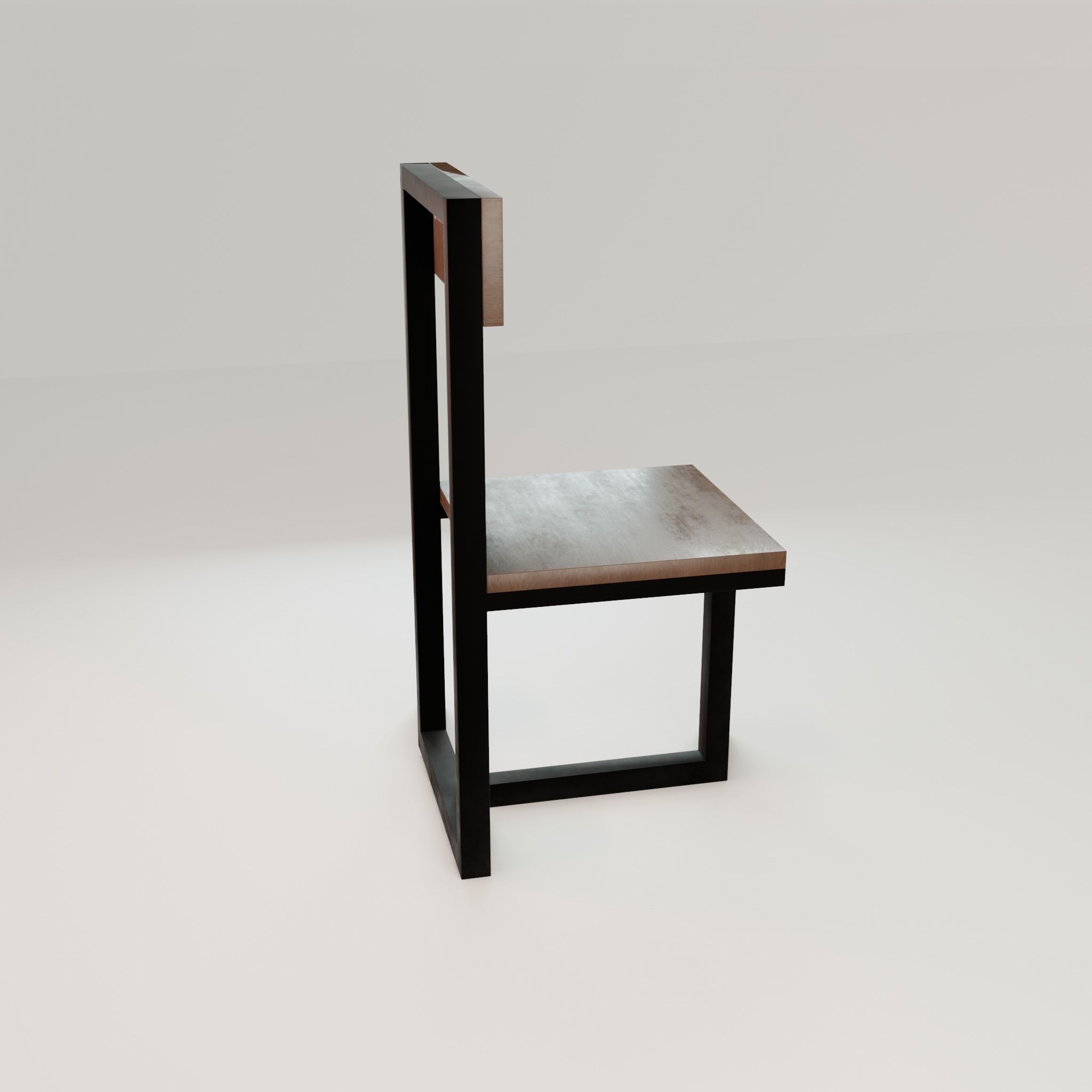Chair loft modern wooden  id5 Low-poly 3D model_20