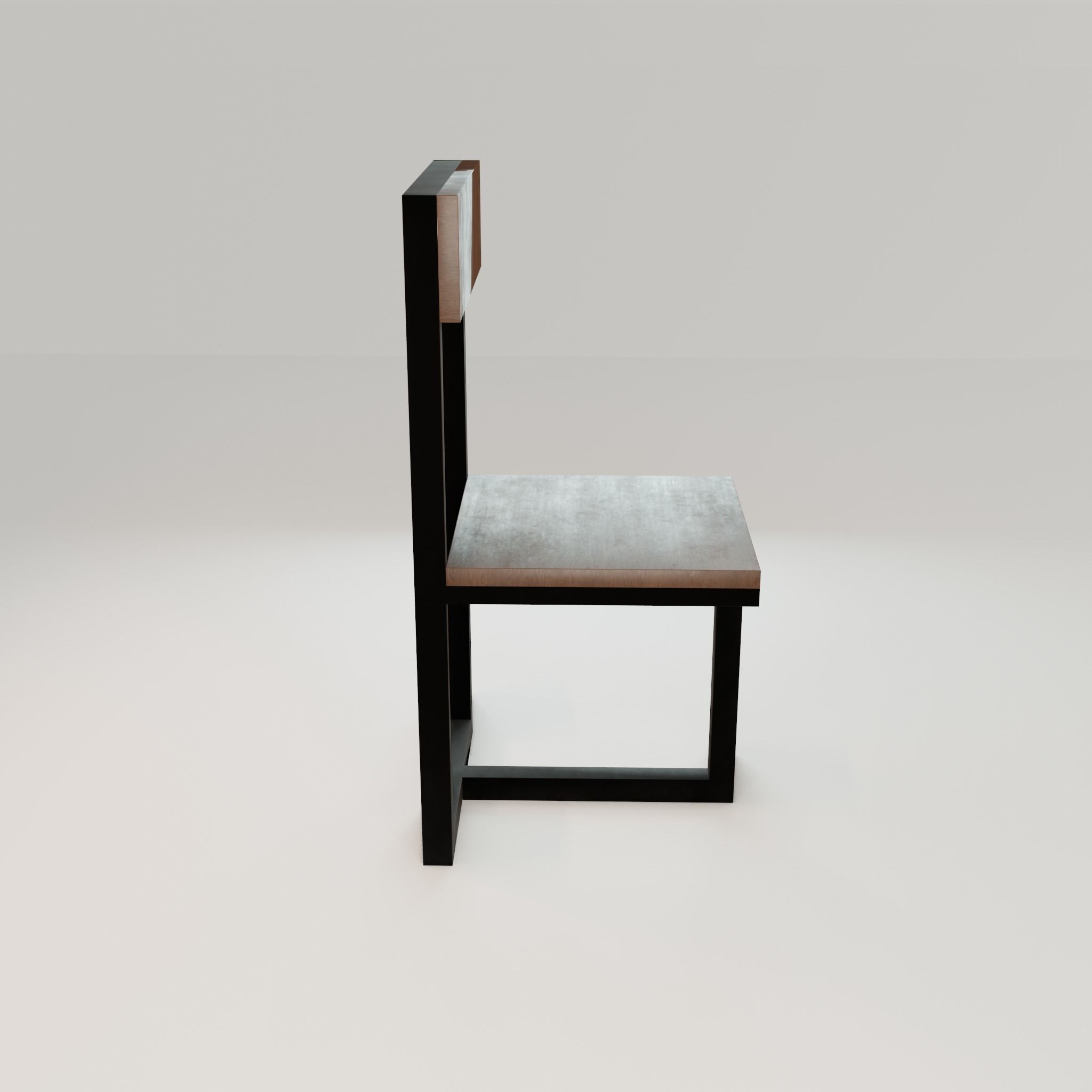 Chair loft modern wooden  id5 Low-poly 3D model_19