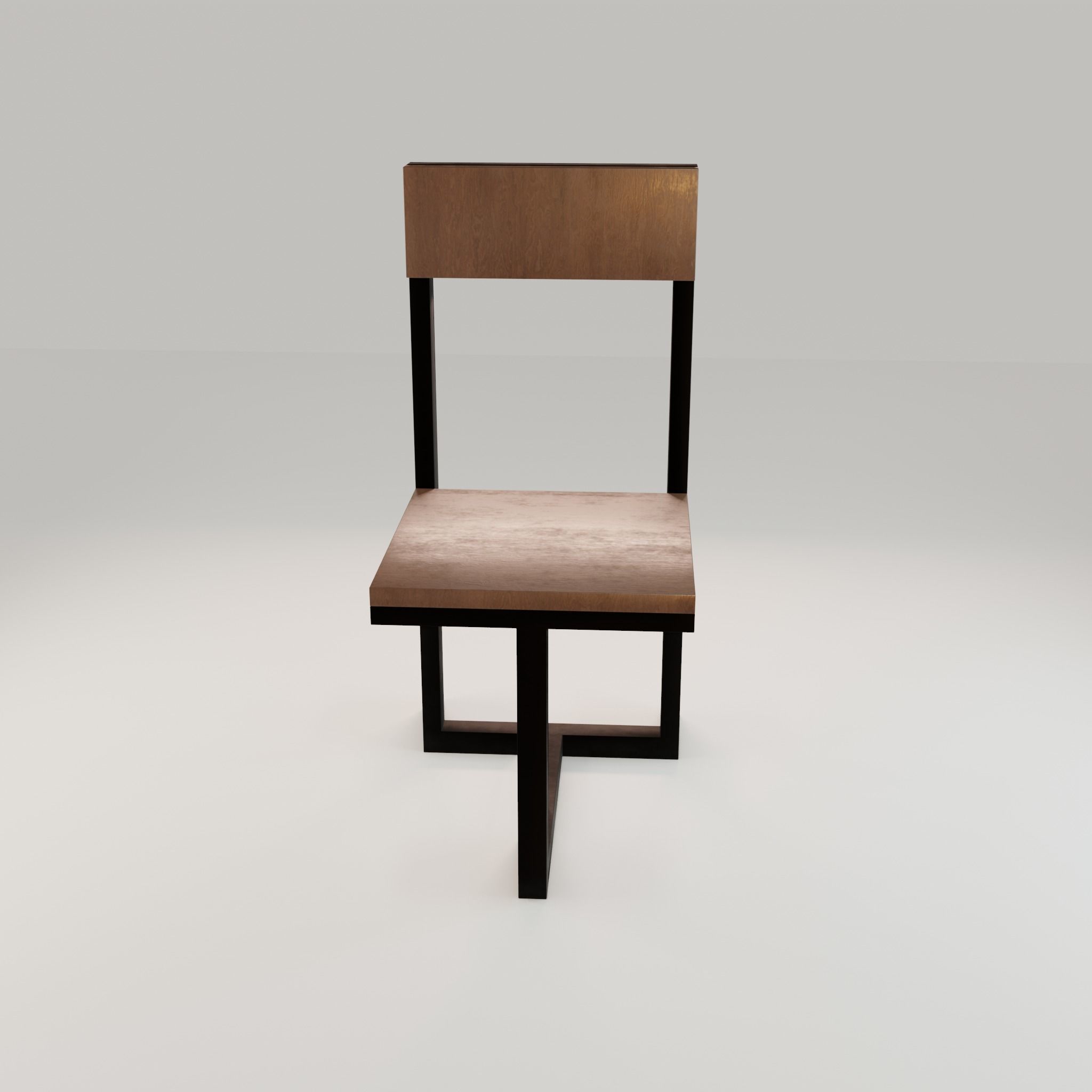 Chair loft modern wooden  id5 Low-poly 3D model_40