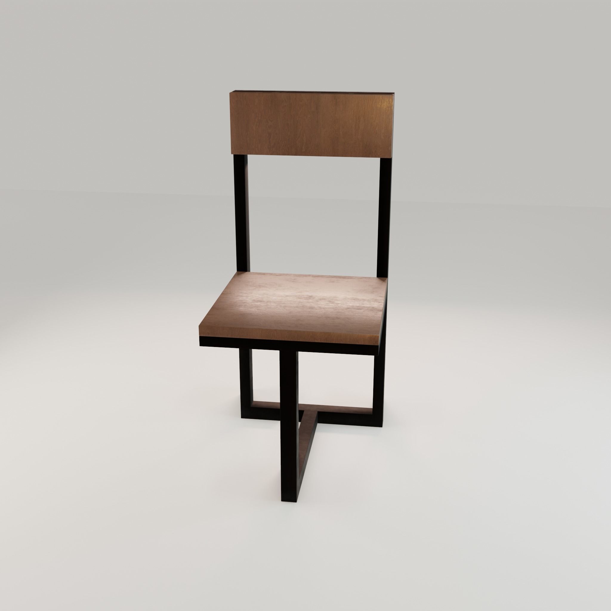 Chair loft modern wooden  id5 Low-poly 3D model_39