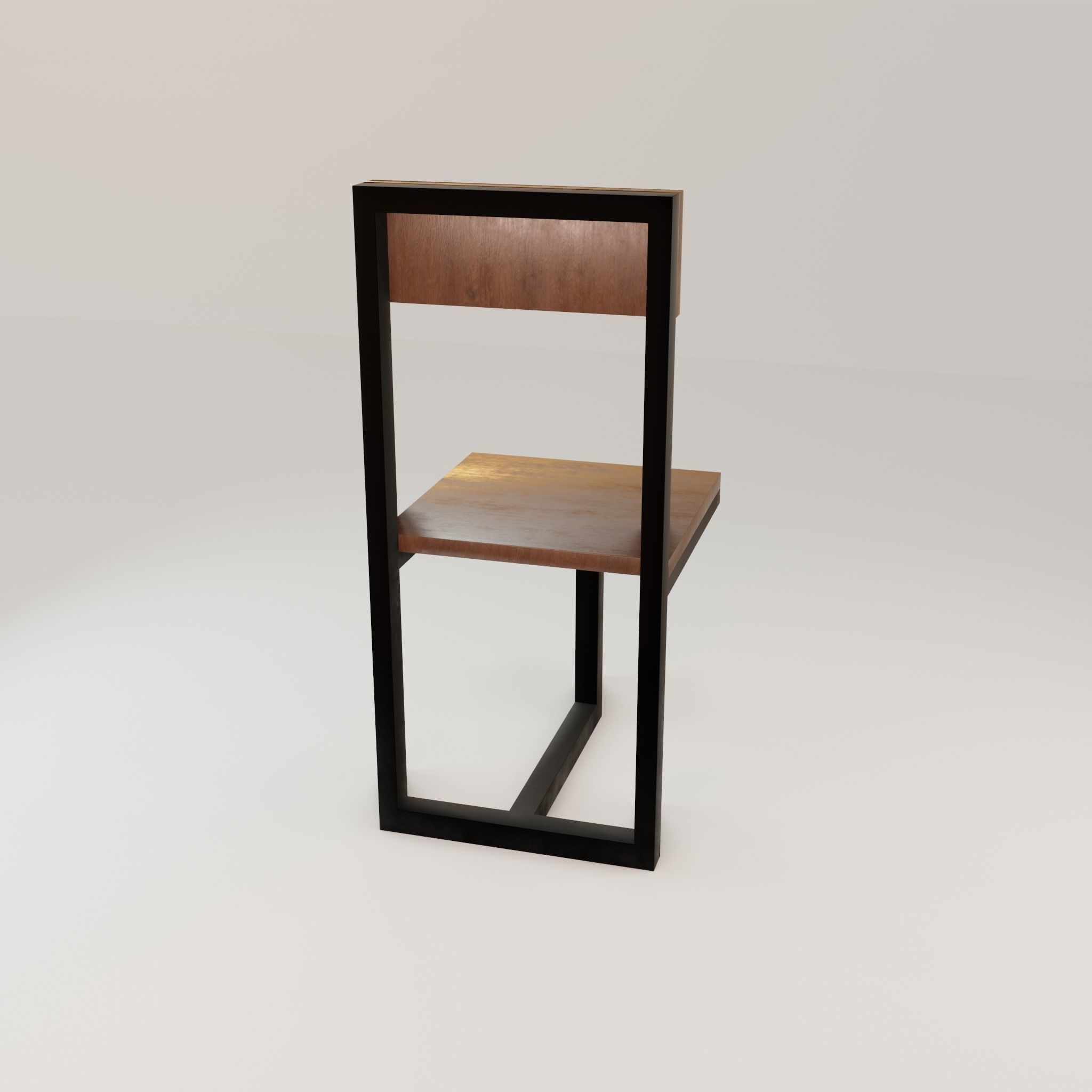 Chair loft modern wooden  id5 Low-poly 3D model_24