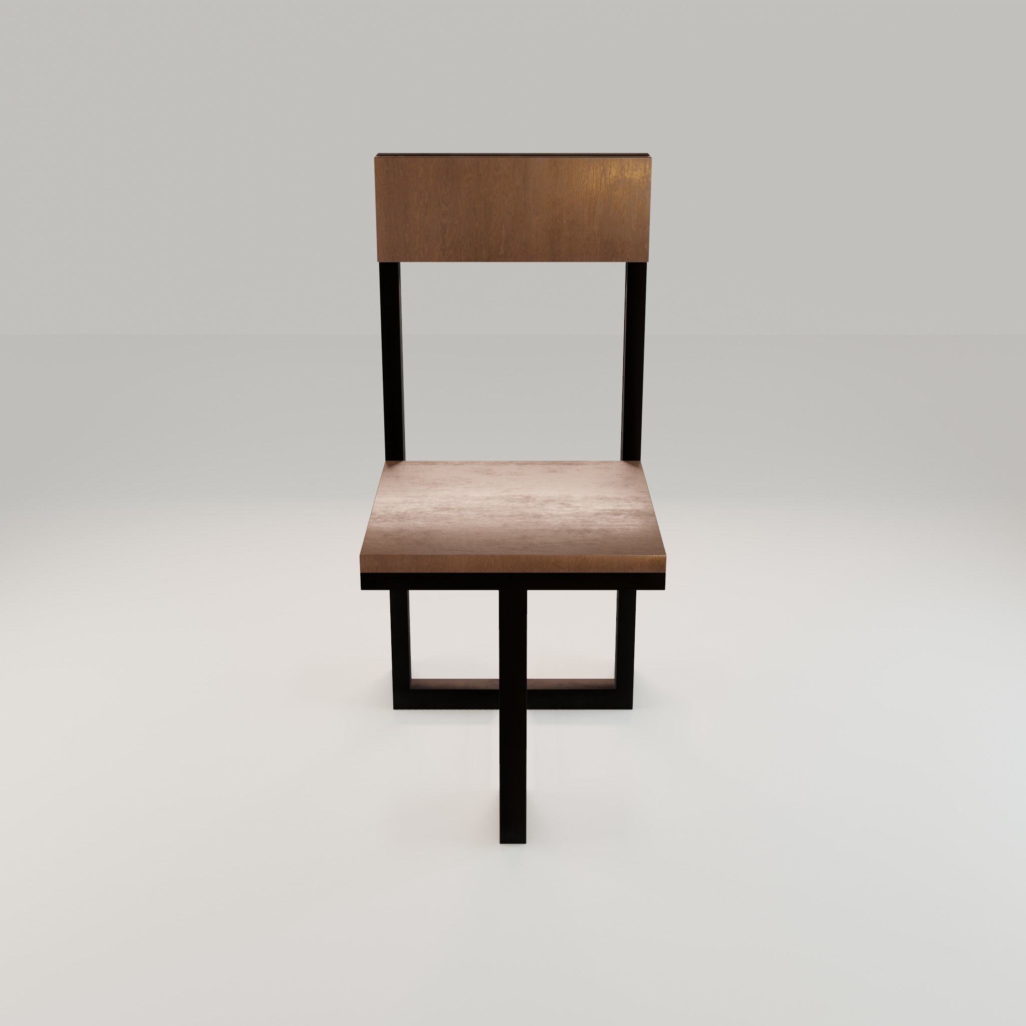 Chair loft modern wooden  id5 Low-poly 3D model_2