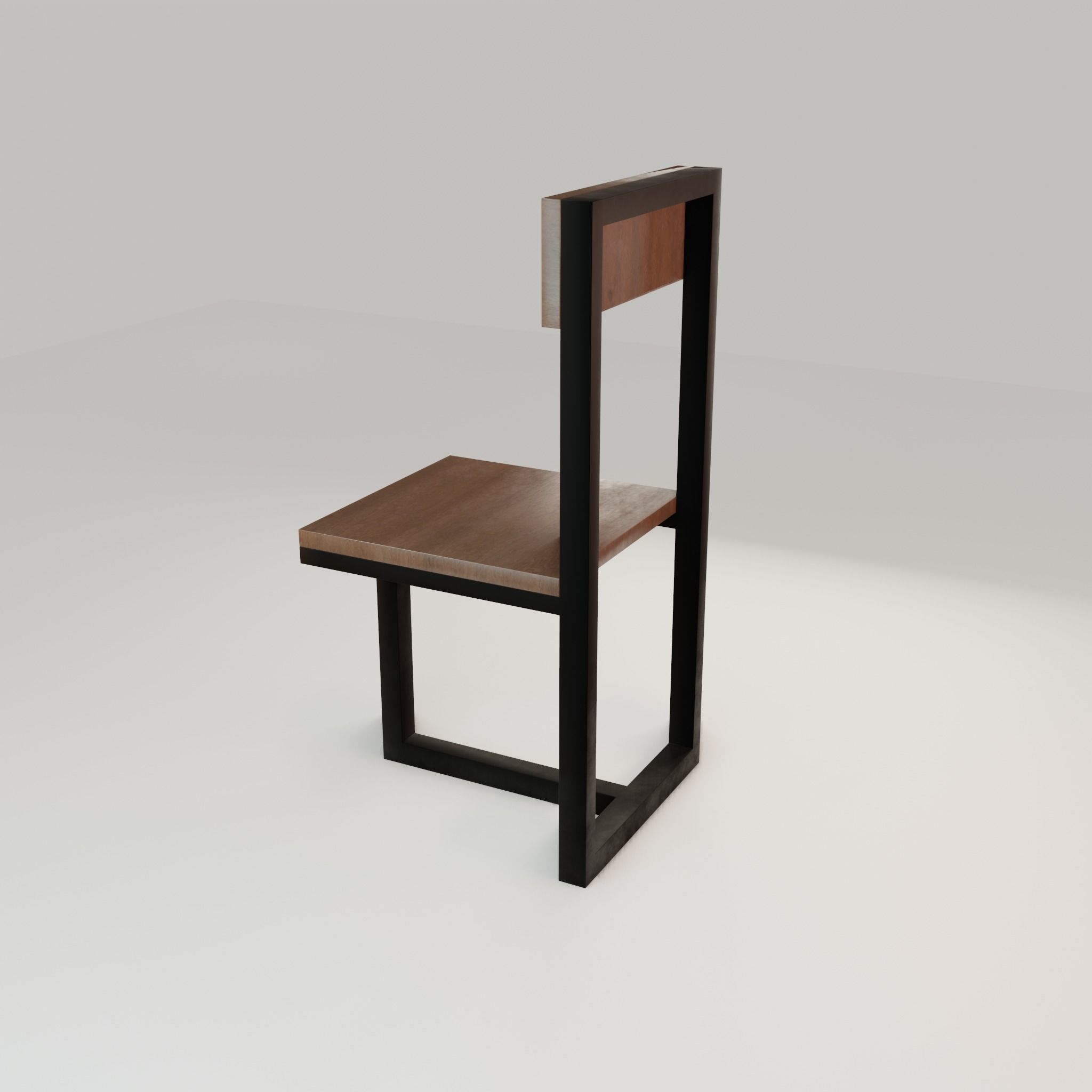 Chair loft modern wooden  id5 Low-poly 3D model_29