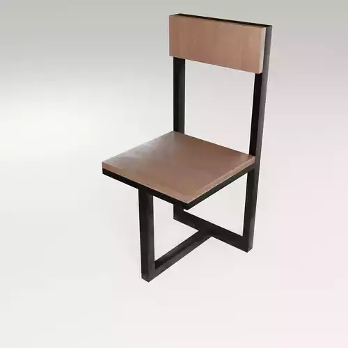 Chair loft modern wooden  id5 Low-poly 3D model