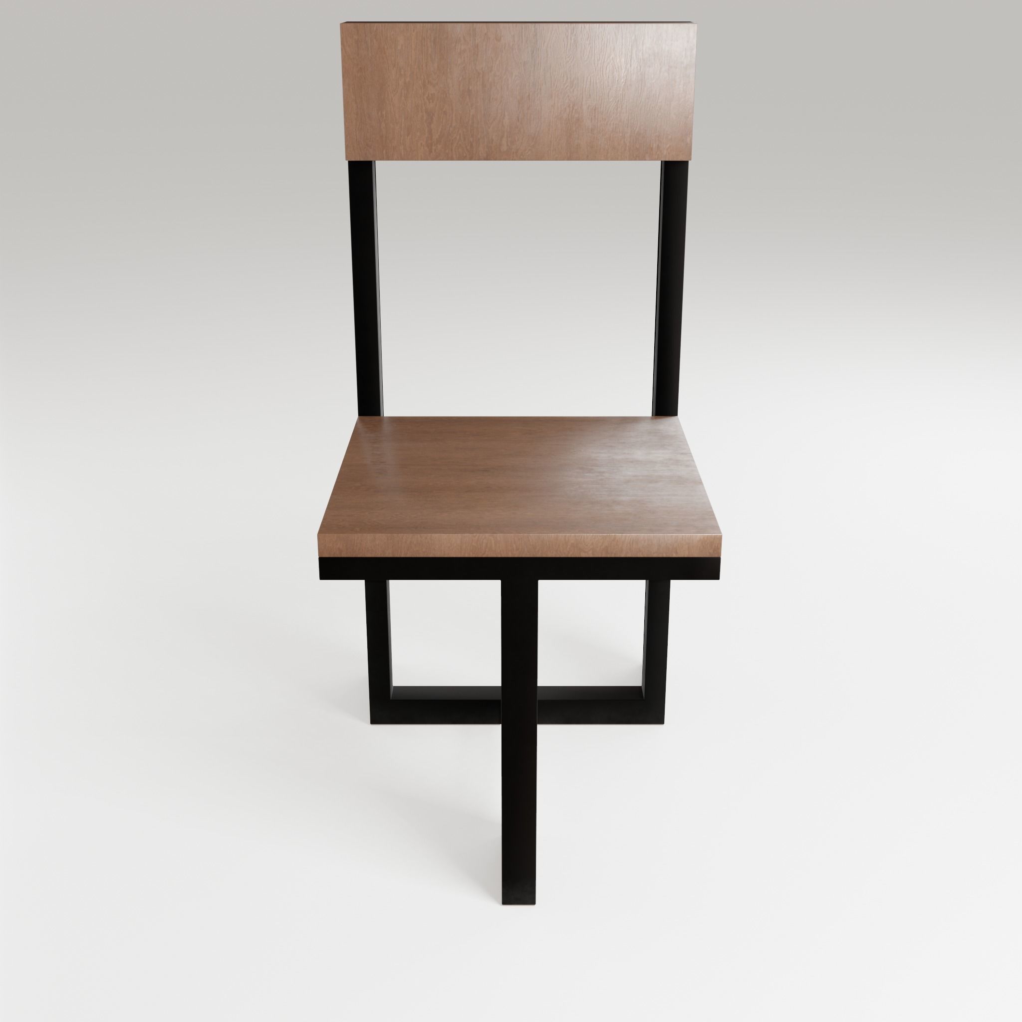 Chair loft modern wooden  id5 Low-poly 3D model_6
