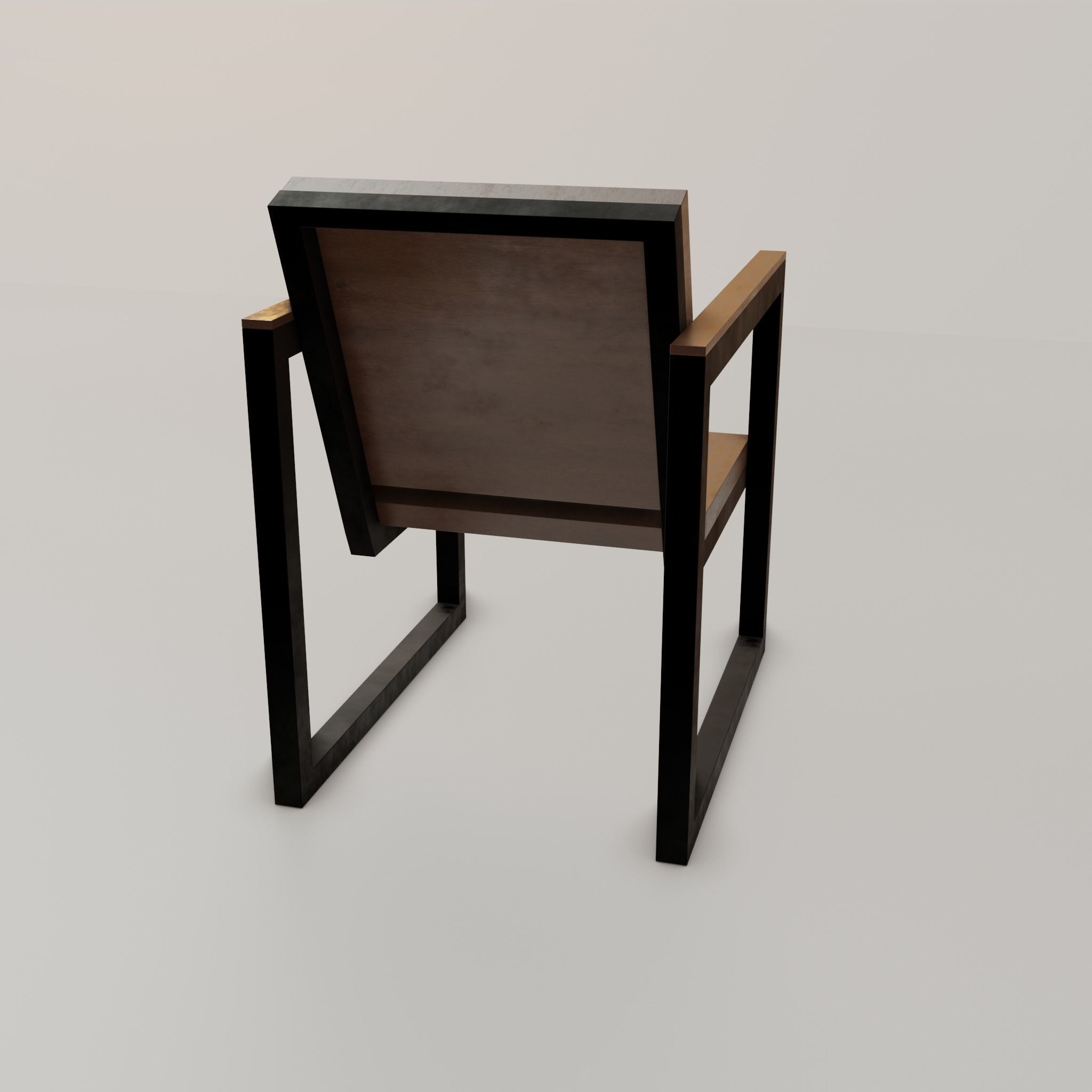 Chair loft modern wooden  id2 Low-poly 3D model_24