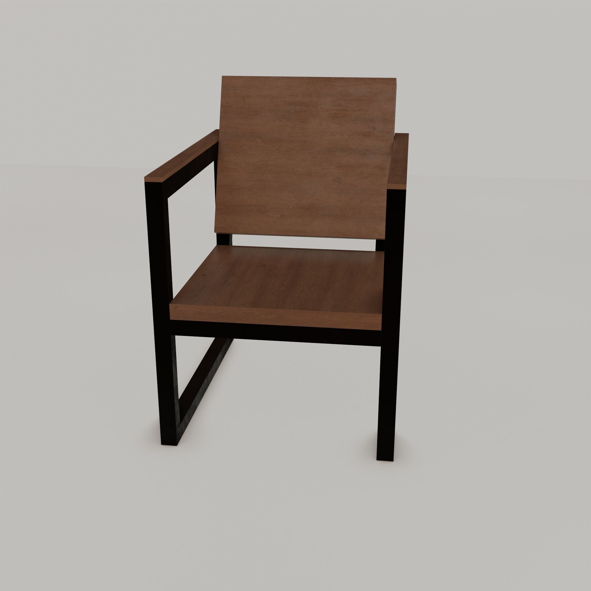 Chair loft modern wooden  id2 Low-poly 3D model_39