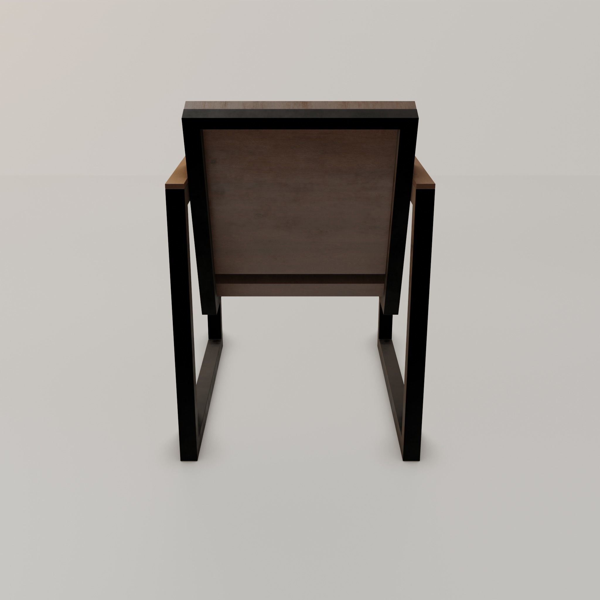 Chair loft modern wooden  id2 Low-poly 3D model_25