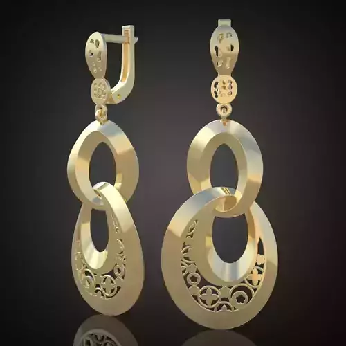 Earring 3D model 3D printable model 0085-6