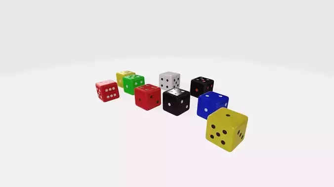Dices group of colorful dice