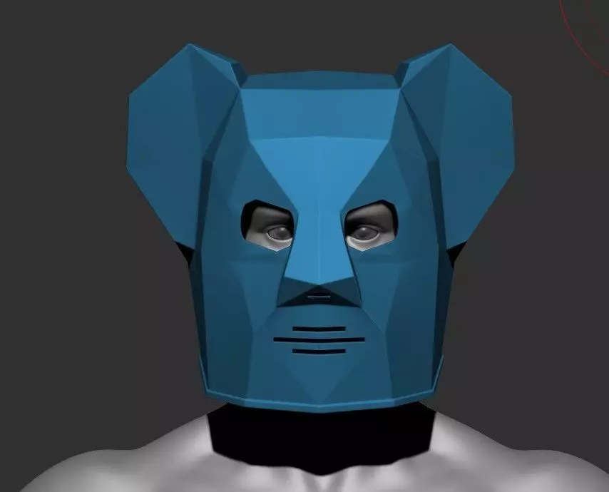 koala mask  helmet stl  file 3D print model_0