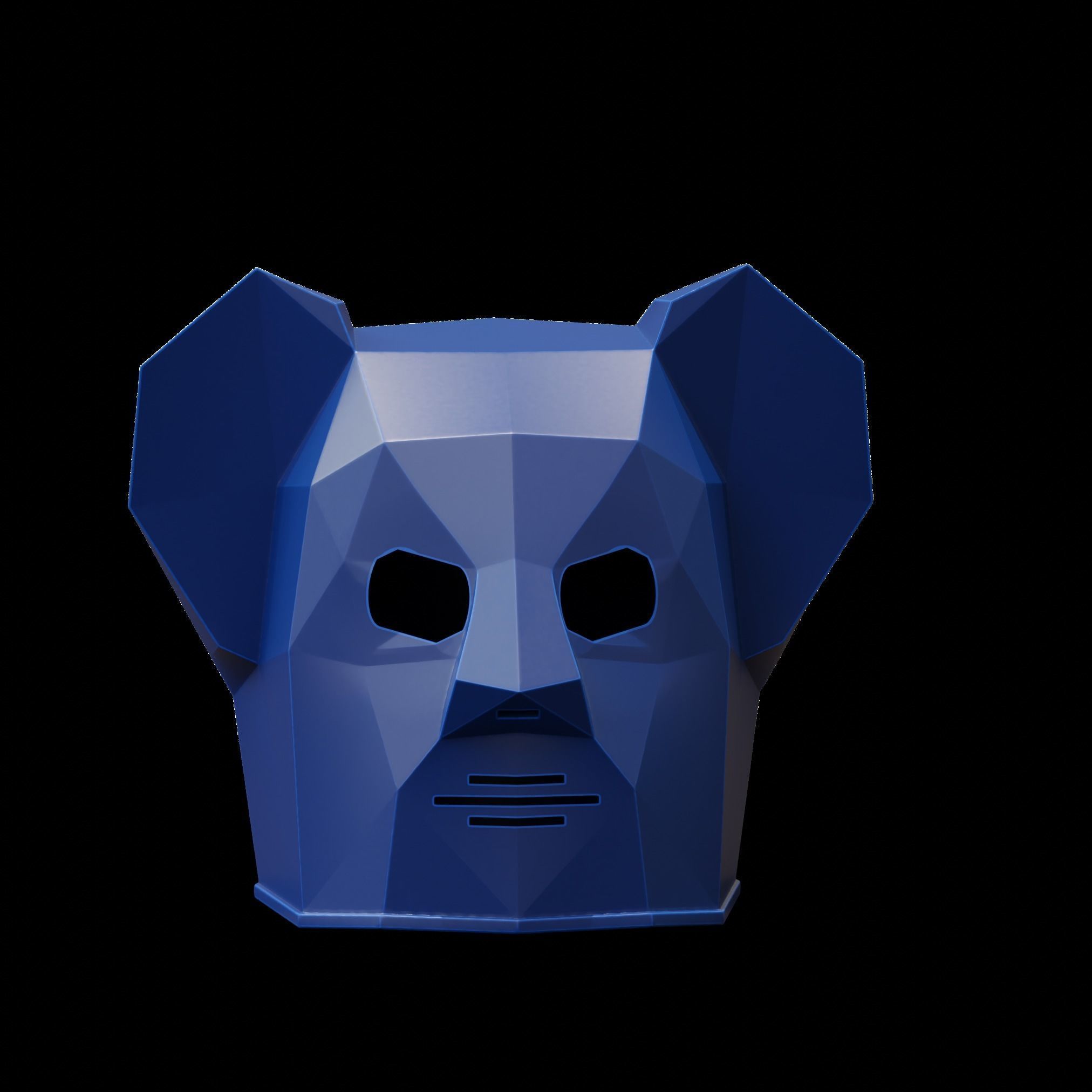 koala mask  helmet stl  file 3D print model_1