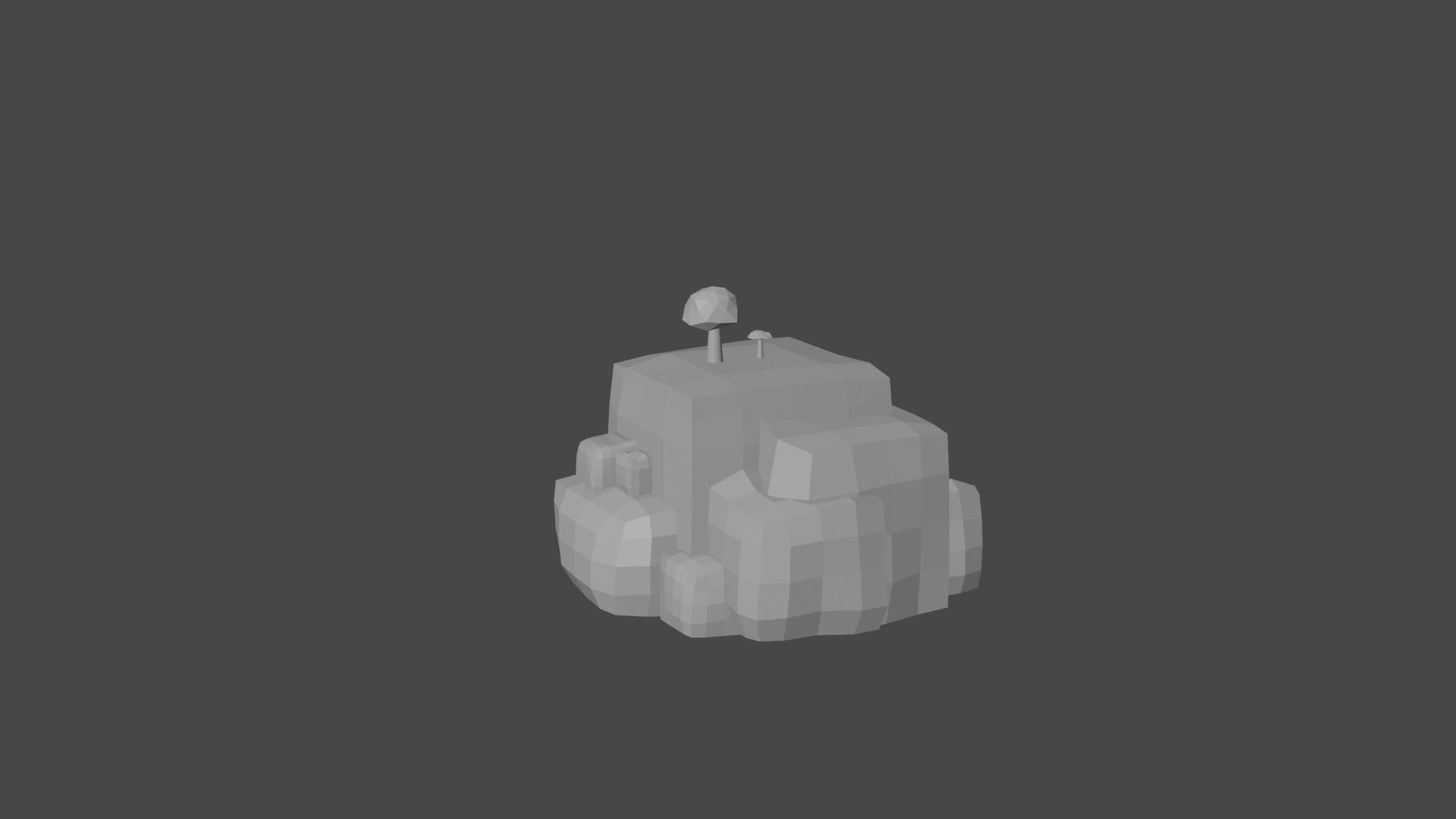 Low Poly Rock Cliff Free low-poly 3D model_1
